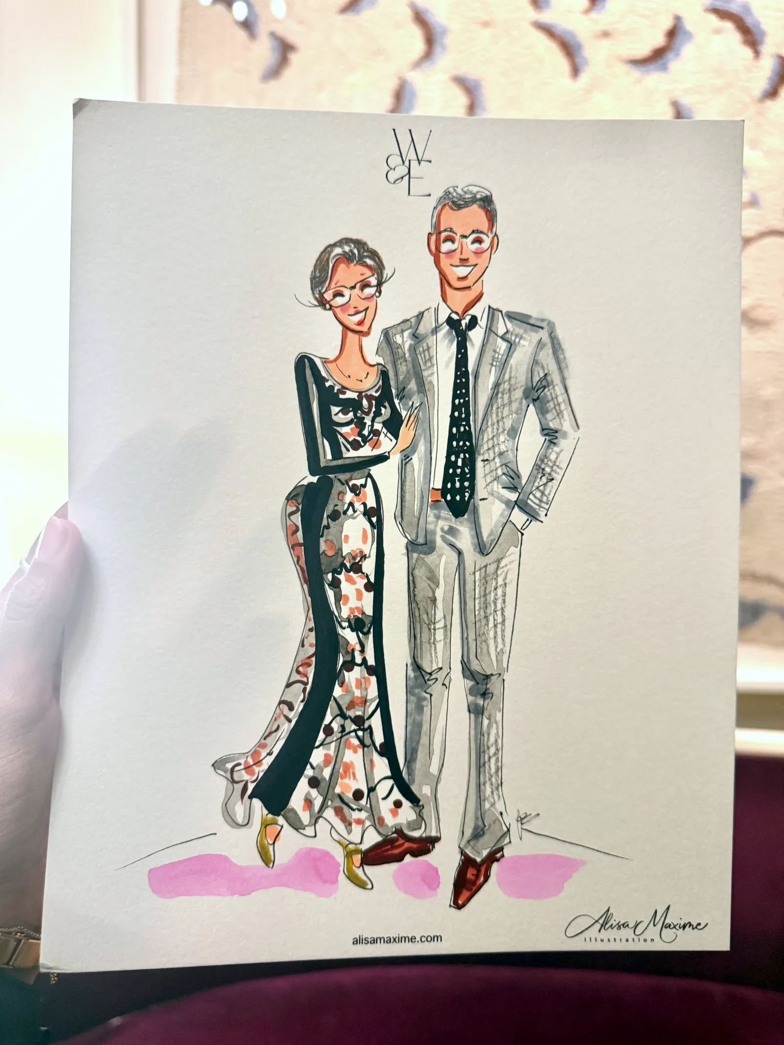 A fashion sketch drawn at The Dallas Arboretum and Botanical Garden