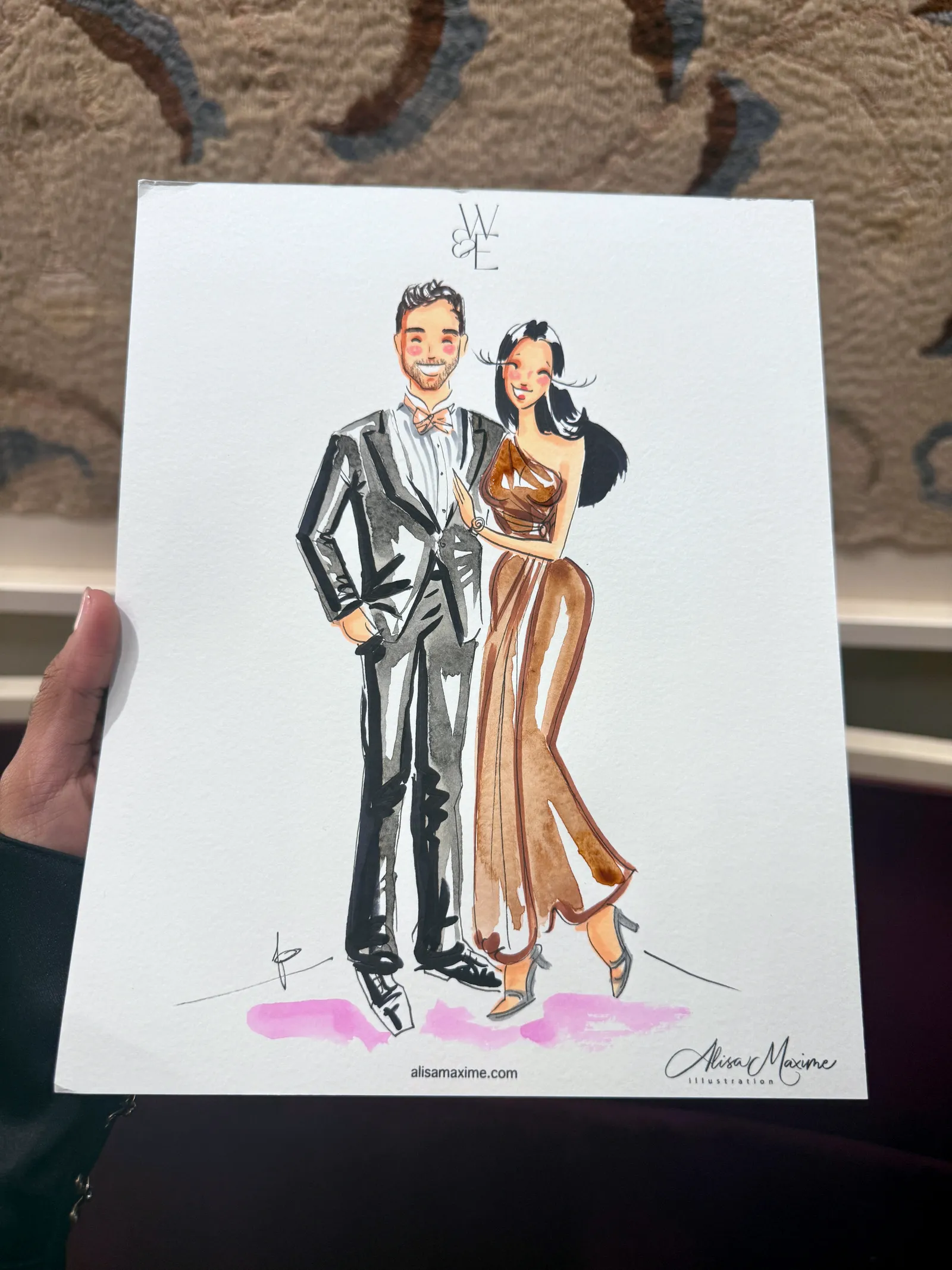 Live fashion sketch 11 from Wedding Celebration at the Dallas Arboretum