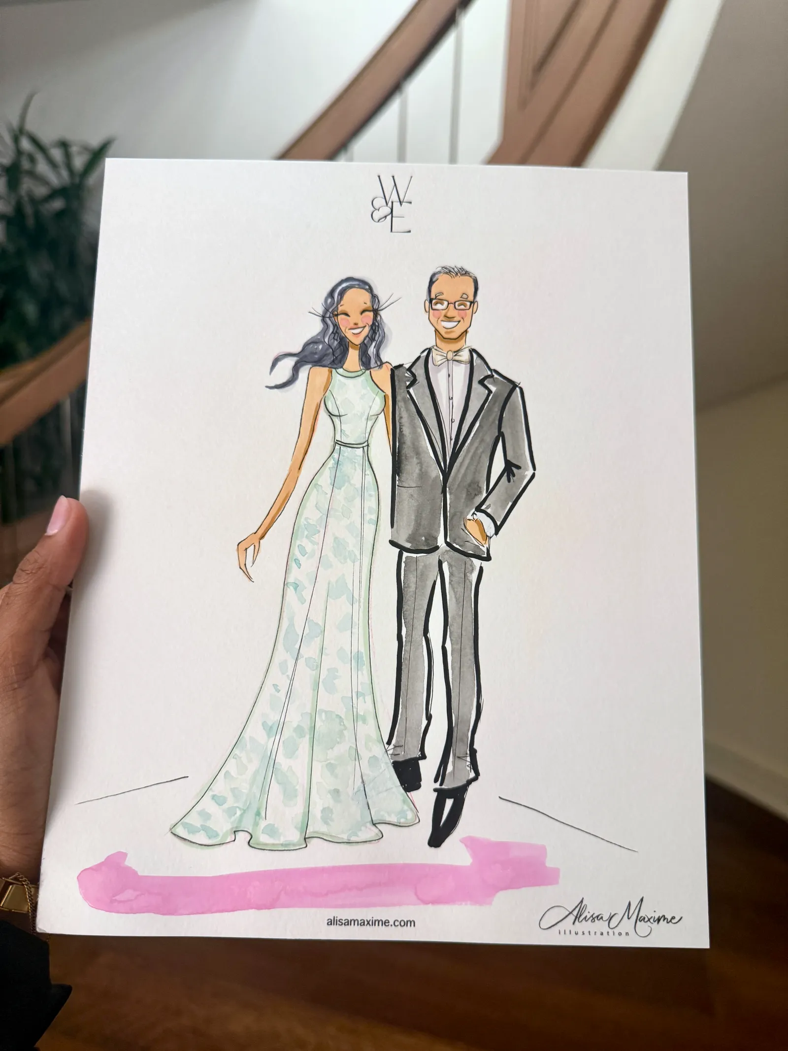 Live fashion sketch 8 from Wedding Celebration at the Dallas Arboretum