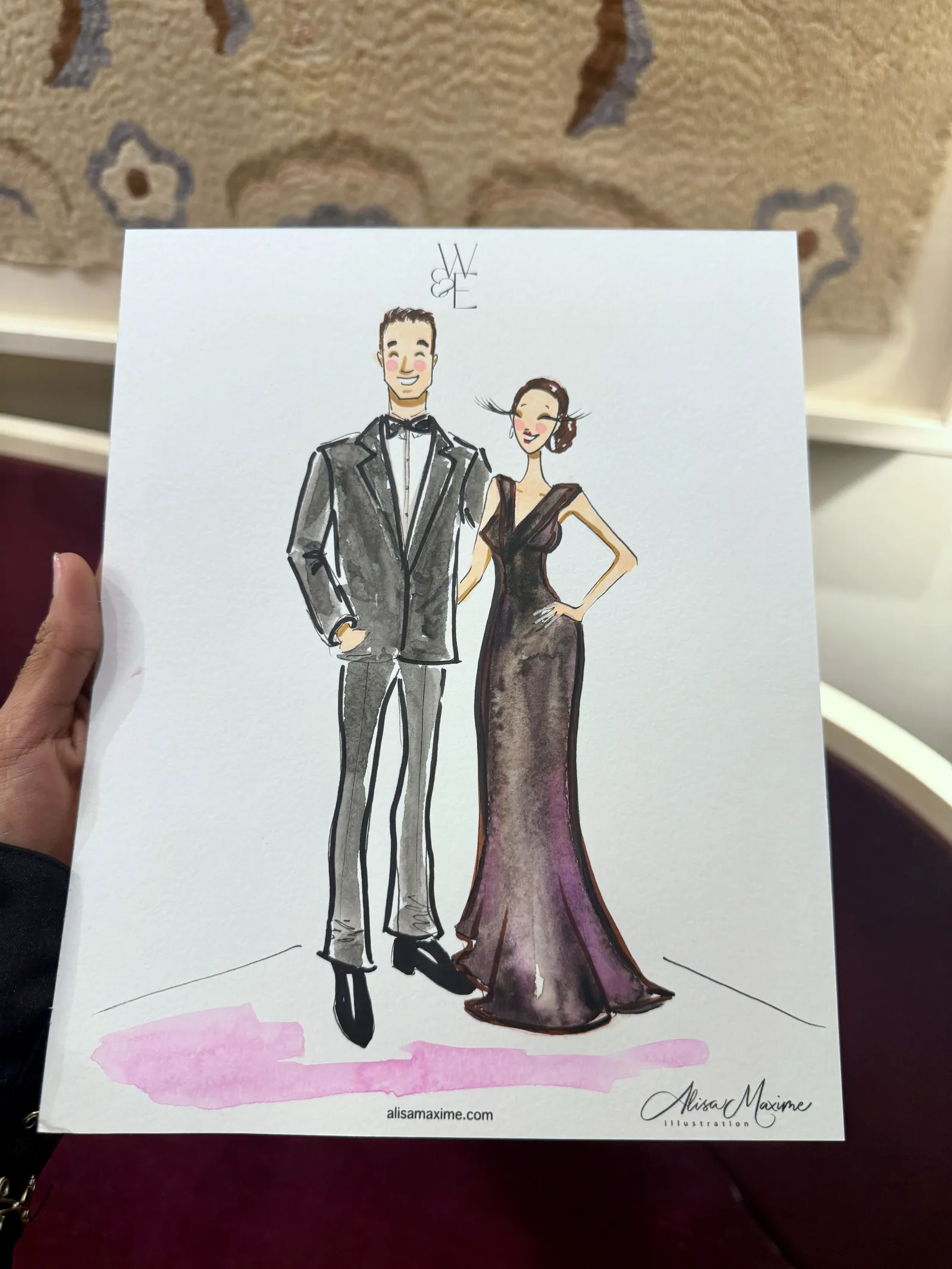Live fashion sketch 13 from Wedding Celebration at the Dallas Arboretum