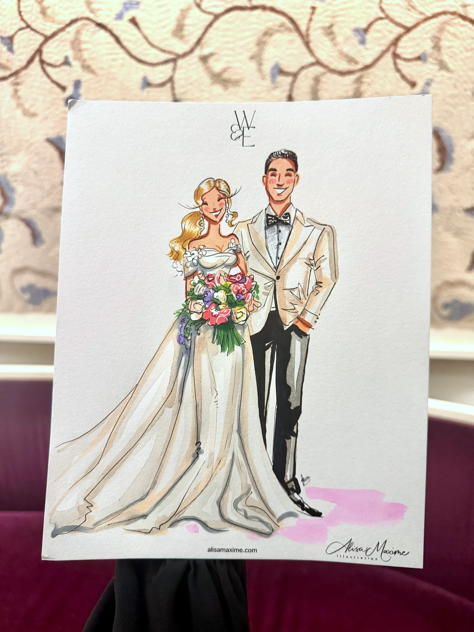 Live fashion sketch 6 from Wedding Celebration at the Dallas Arboretum