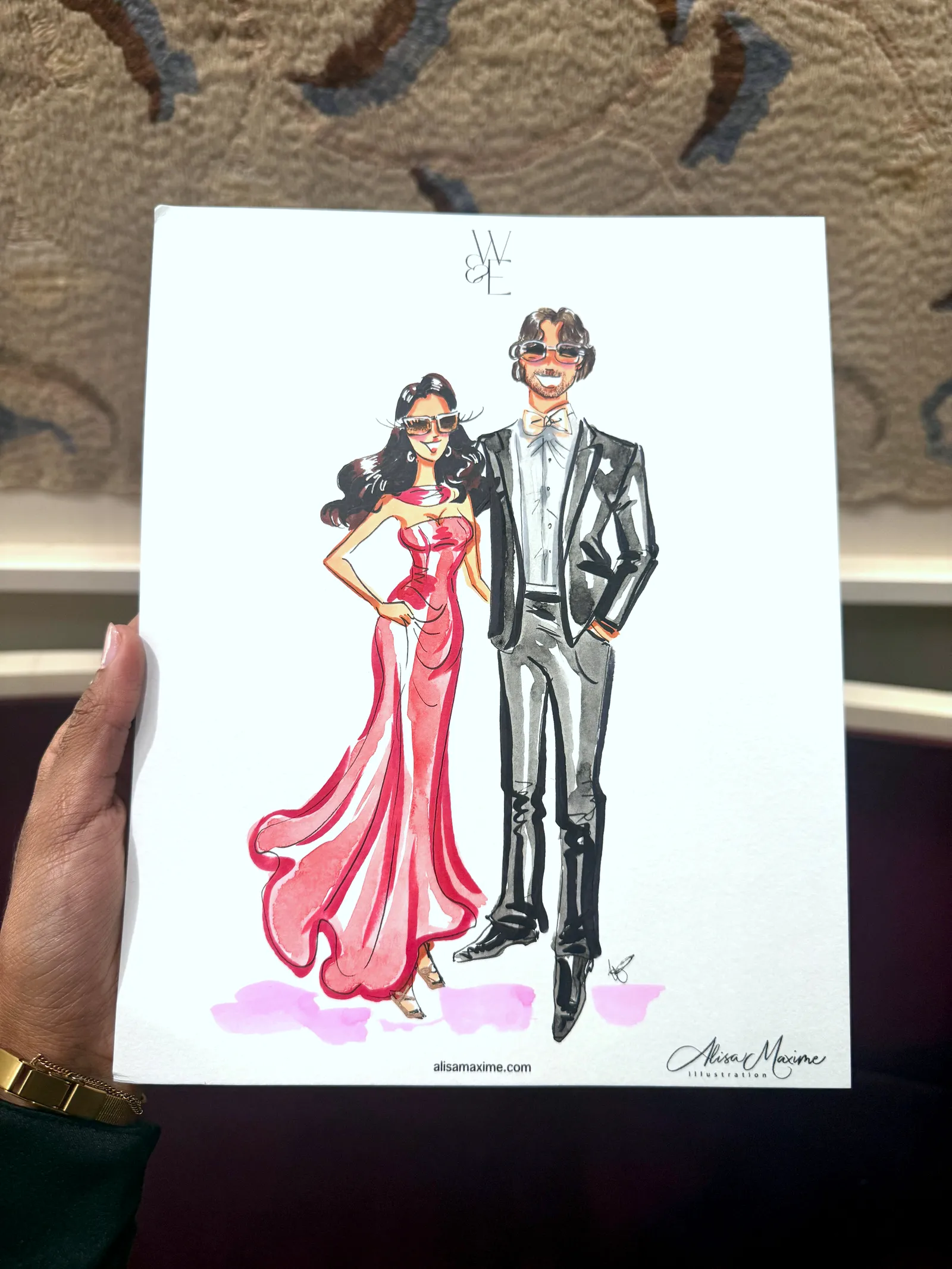 Live fashion sketch 9 from Wedding Celebration at the Dallas Arboretum