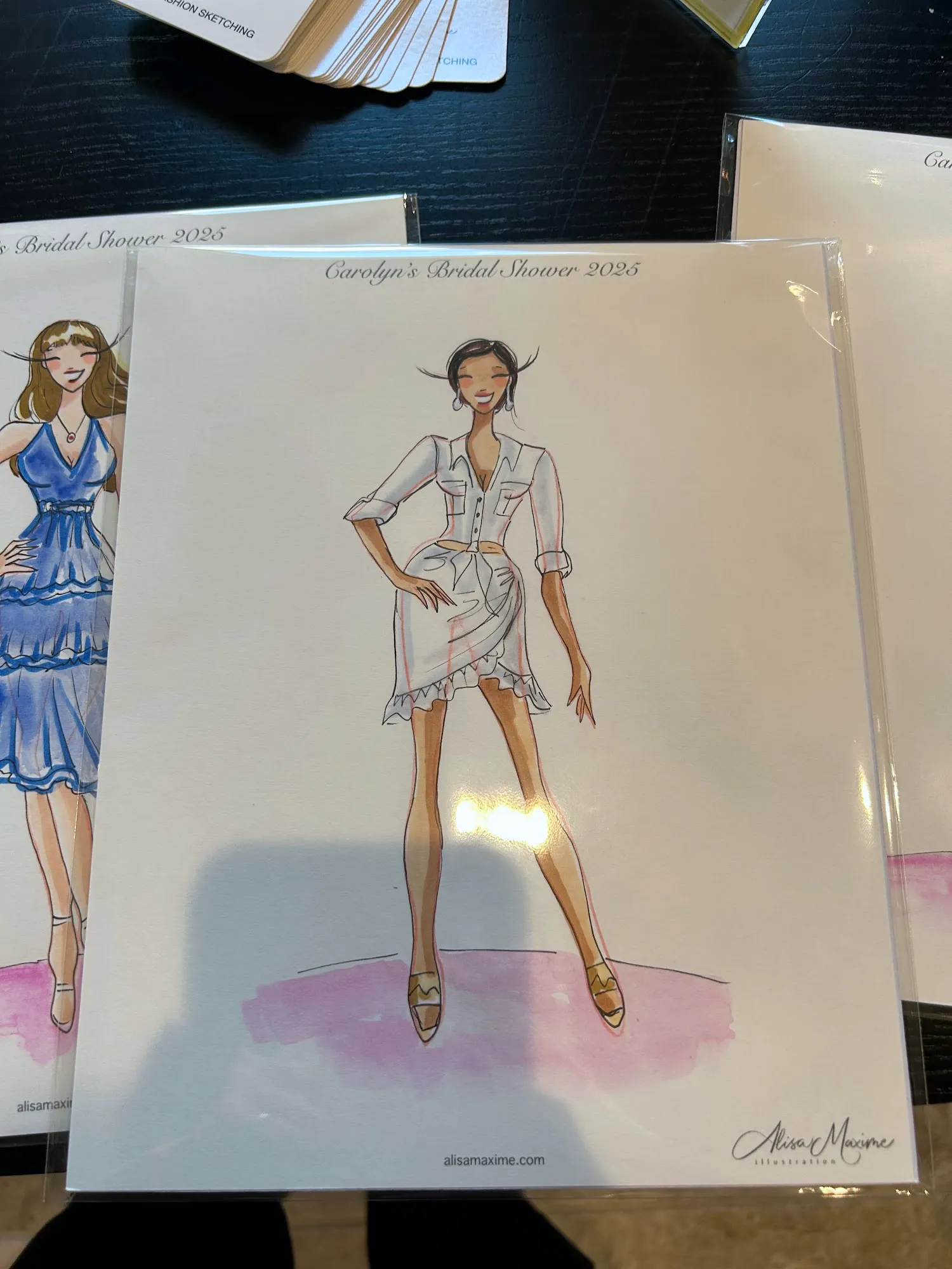 Live fashion sketch 10 from Bridal Shower in Katy, Texas