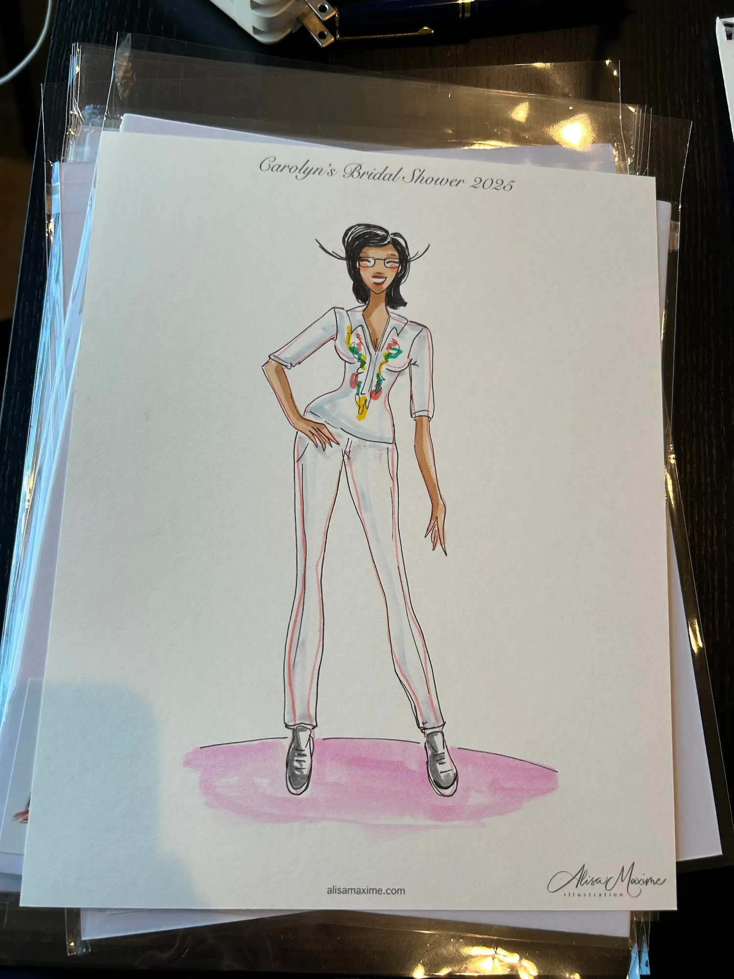 Live fashion sketch 13 from Bridal Shower in Katy, Texas