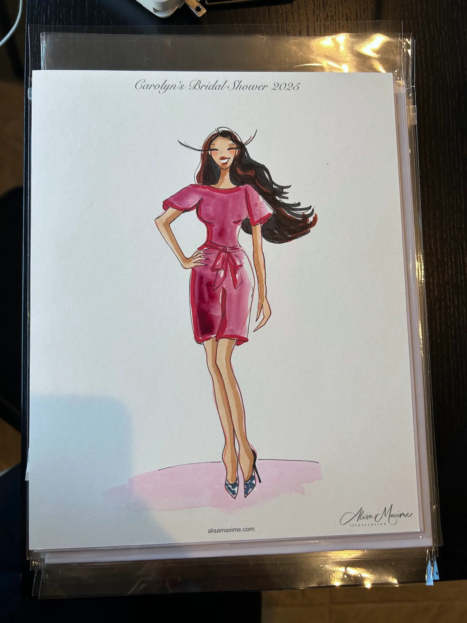 Live fashion sketch 12 from Bridal Shower in Katy, Texas