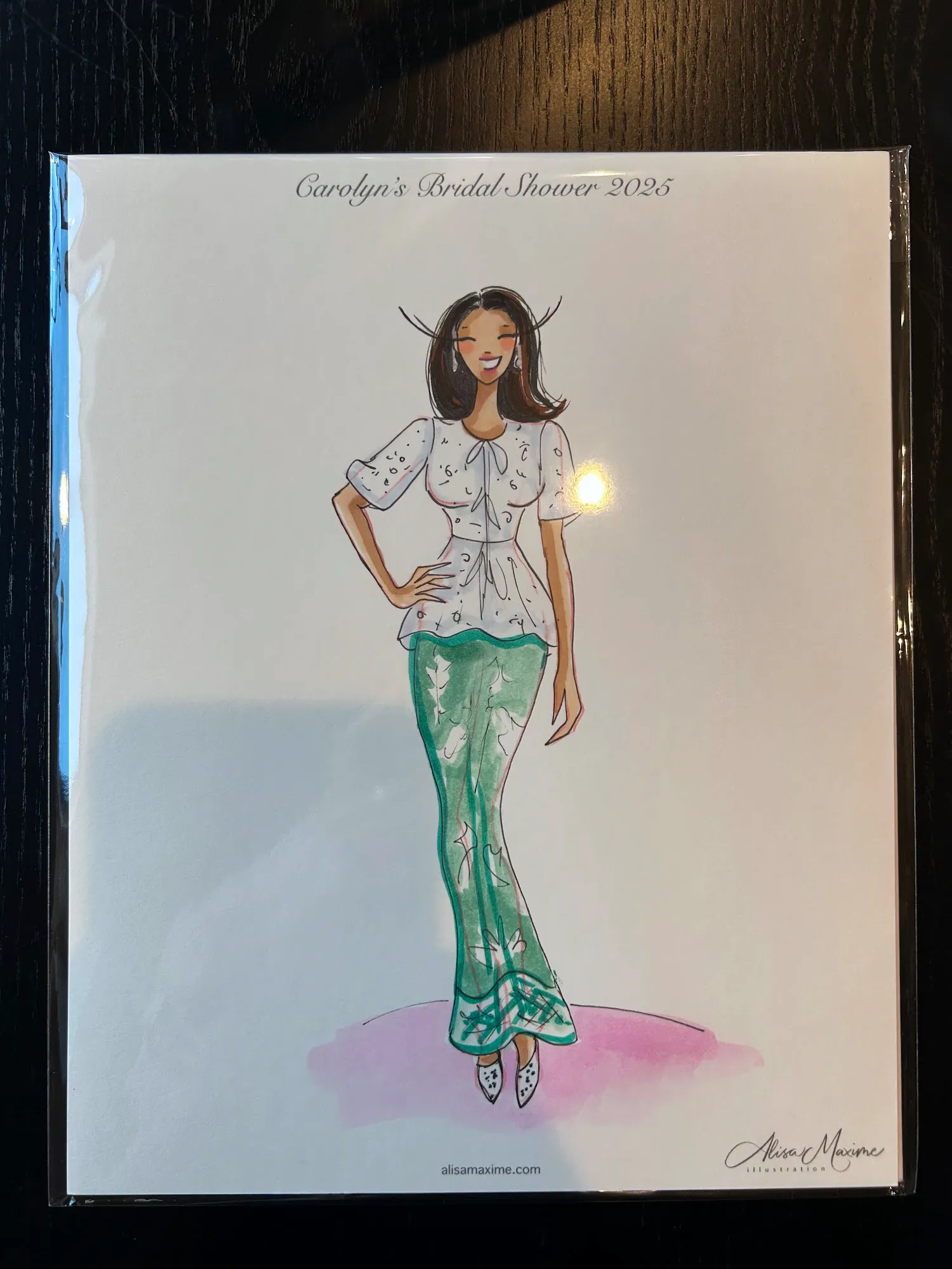 Live fashion sketch 14 from Bridal Shower in Katy, Texas