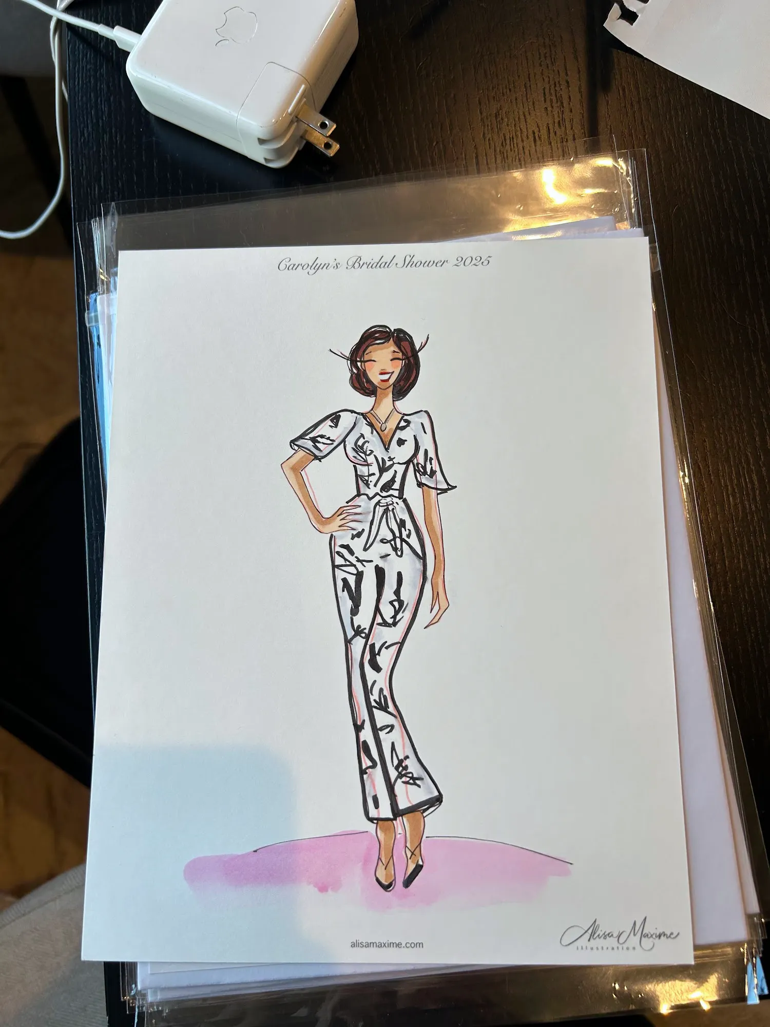 Live fashion sketch 11 from Bridal Shower in Katy, Texas