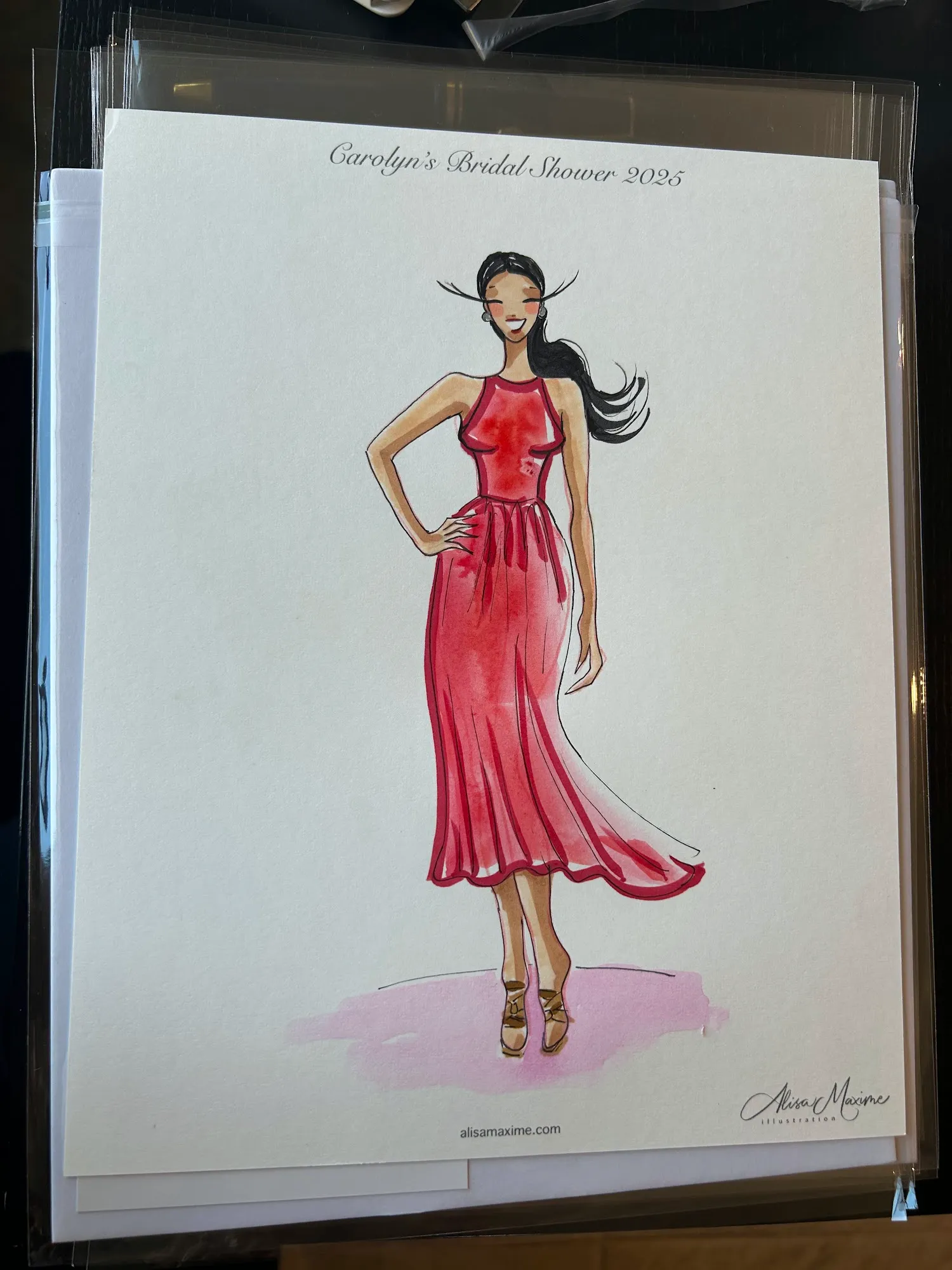 Live fashion sketch 7 from Bridal Shower in Katy, Texas