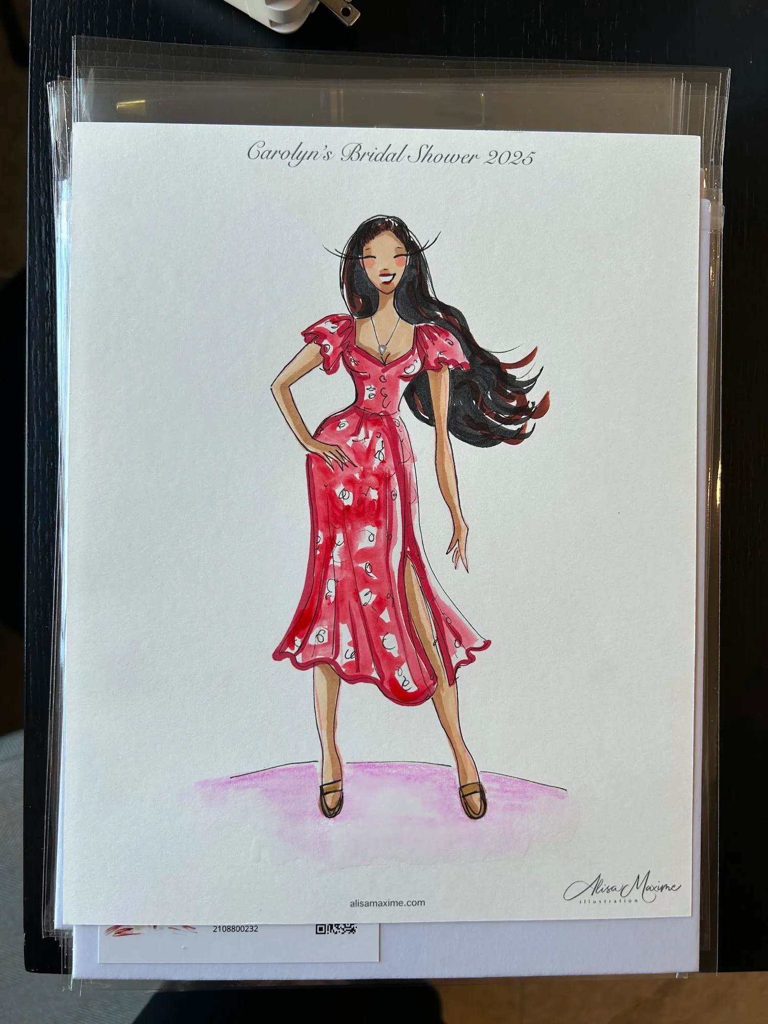 Live sketch from Bridal Shower in Katy, Texas