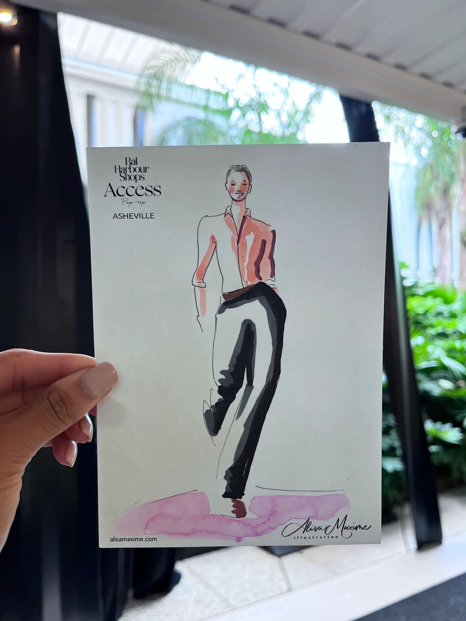 Live fashion sketch 15 from Chic Sketching Event at Tanger Outlets Asheville