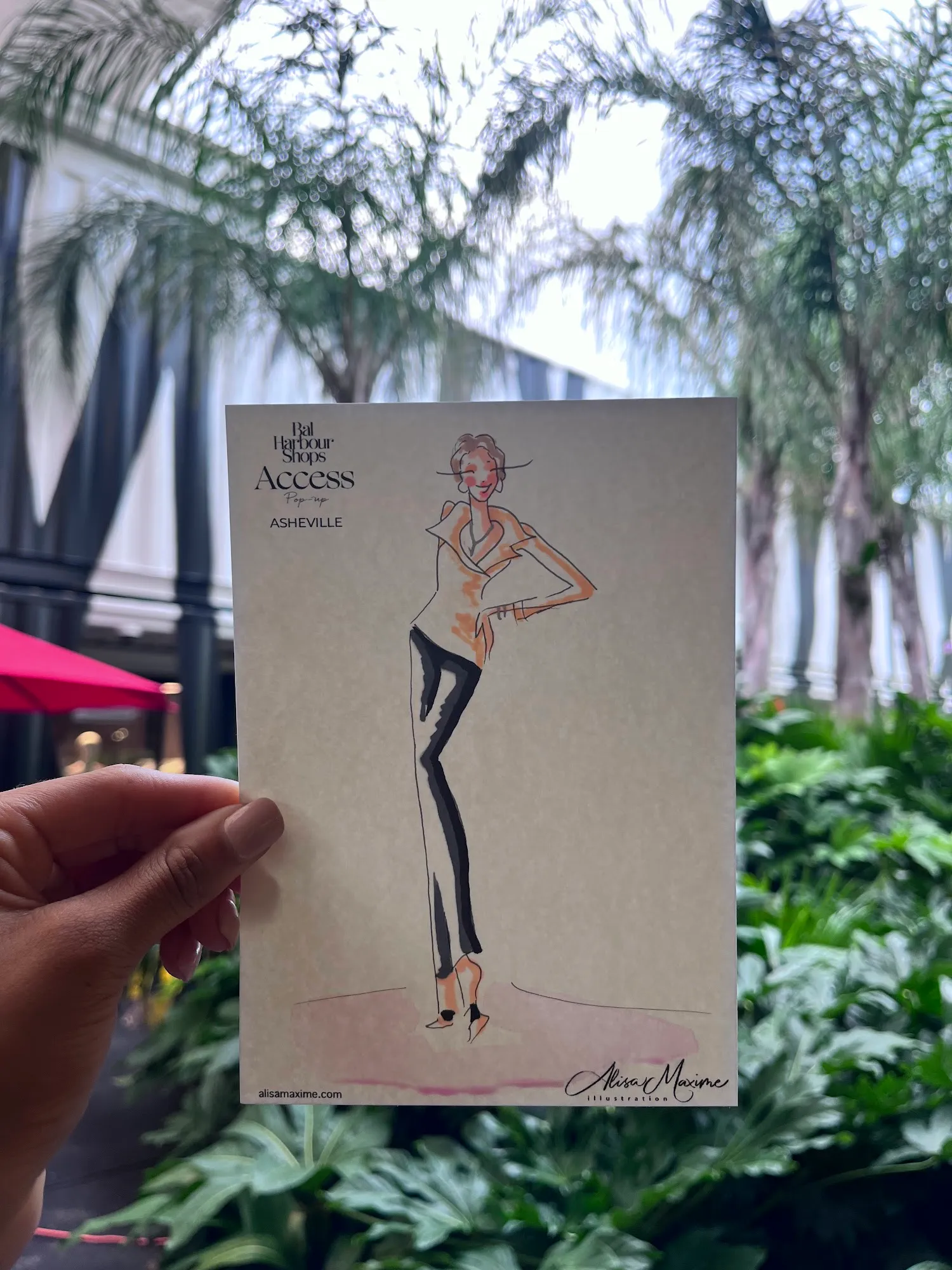 Live fashion sketch 7 from Chic Sketching Event at Tanger Outlets Asheville