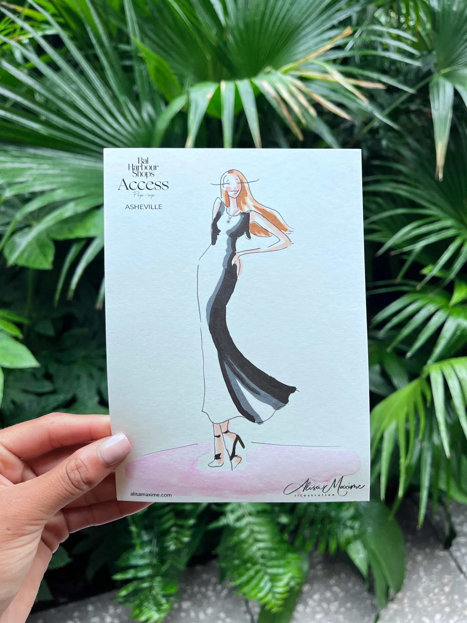 Live fashion sketch 12 from Chic Sketching Event at Tanger Outlets Asheville