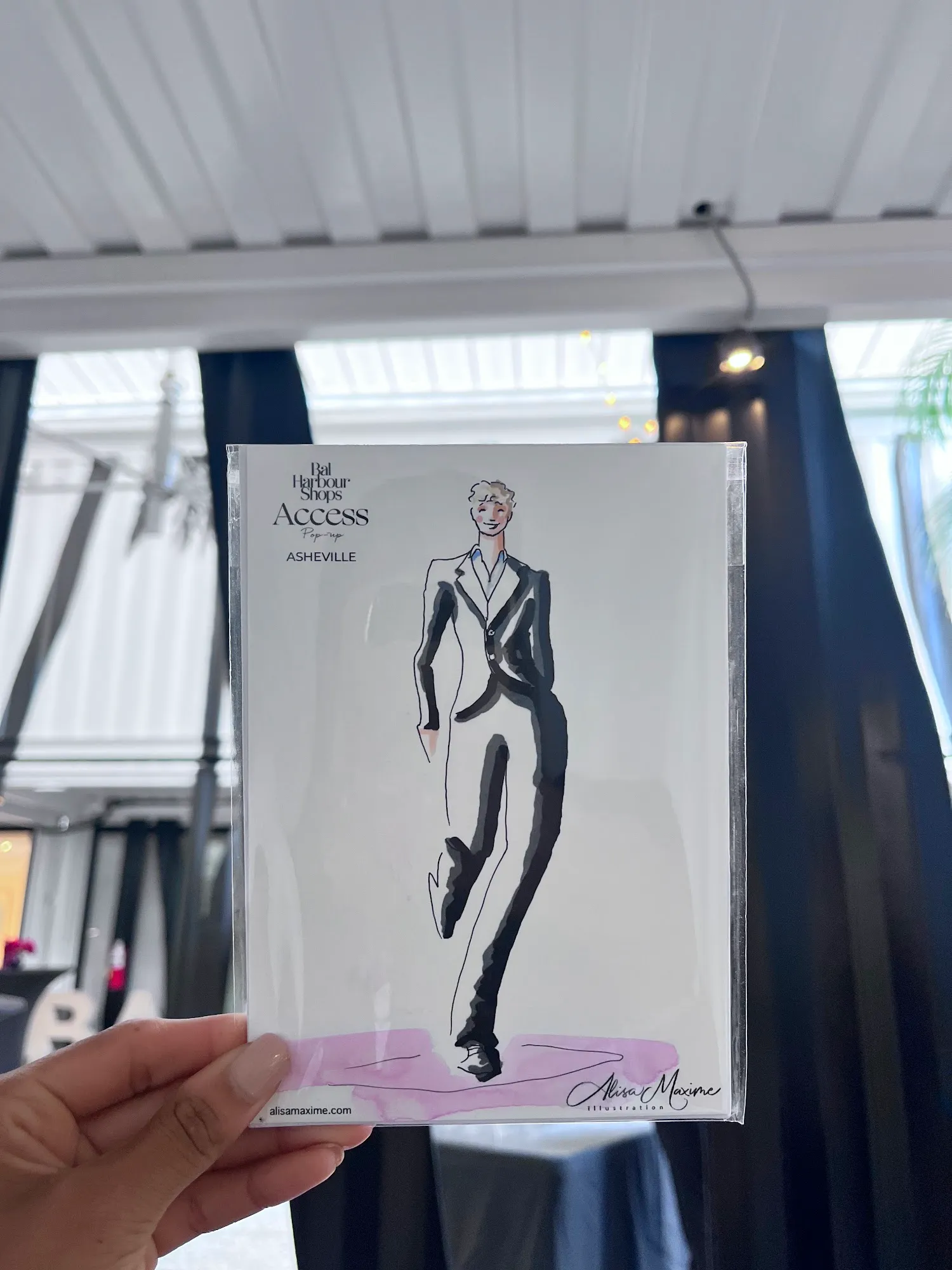 Live fashion sketch 3 from Chic Sketching Event at Tanger Outlets Asheville
