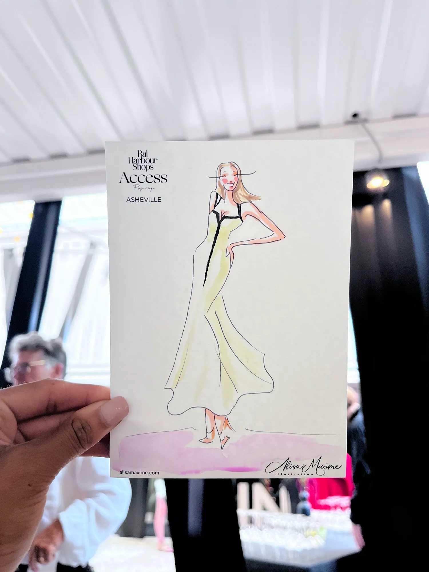 Live fashion sketch 6 from Chic Sketching Event at Tanger Outlets Asheville