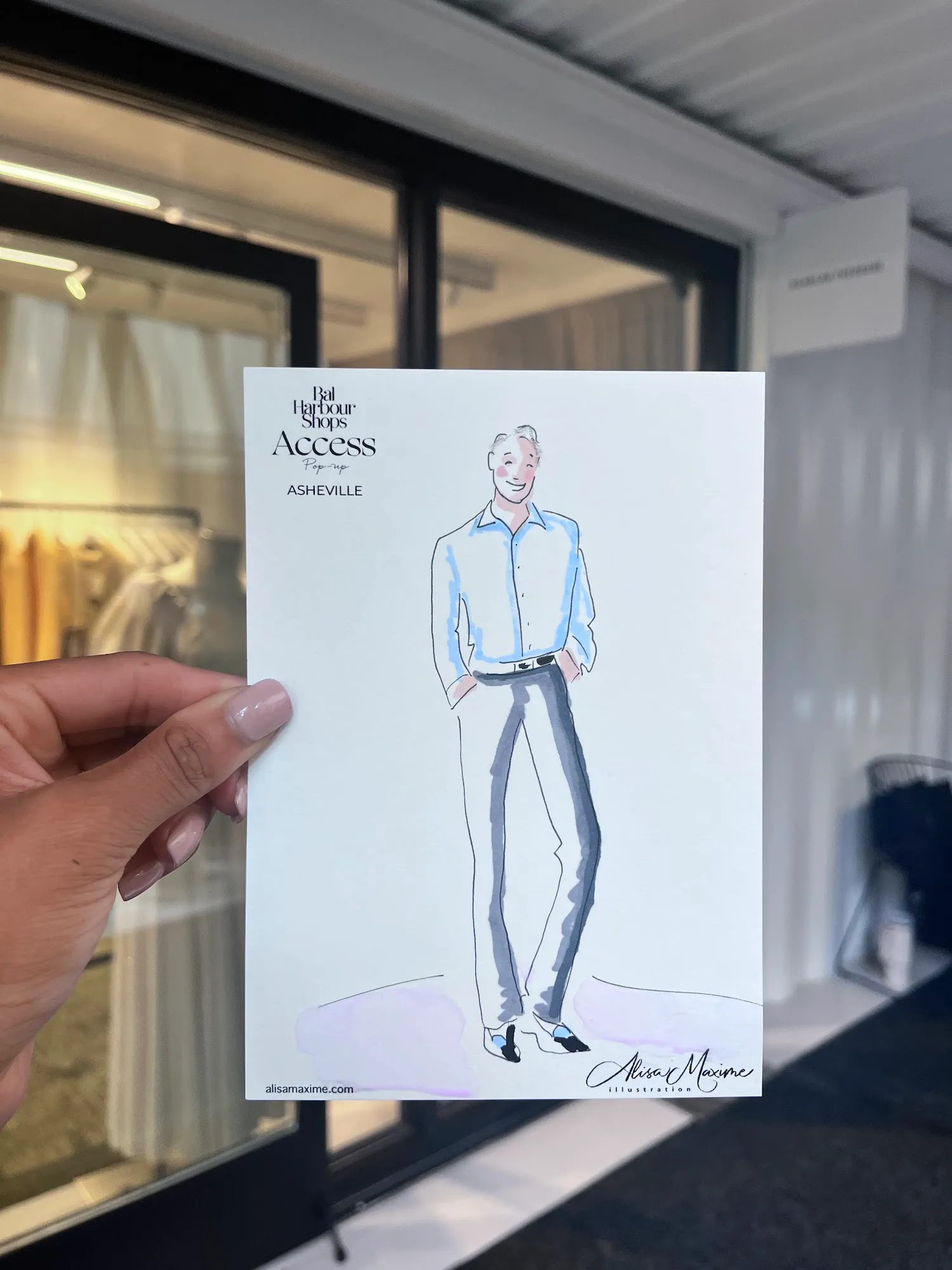 Live fashion sketch 9 from Chic Sketching Event at Tanger Outlets Asheville