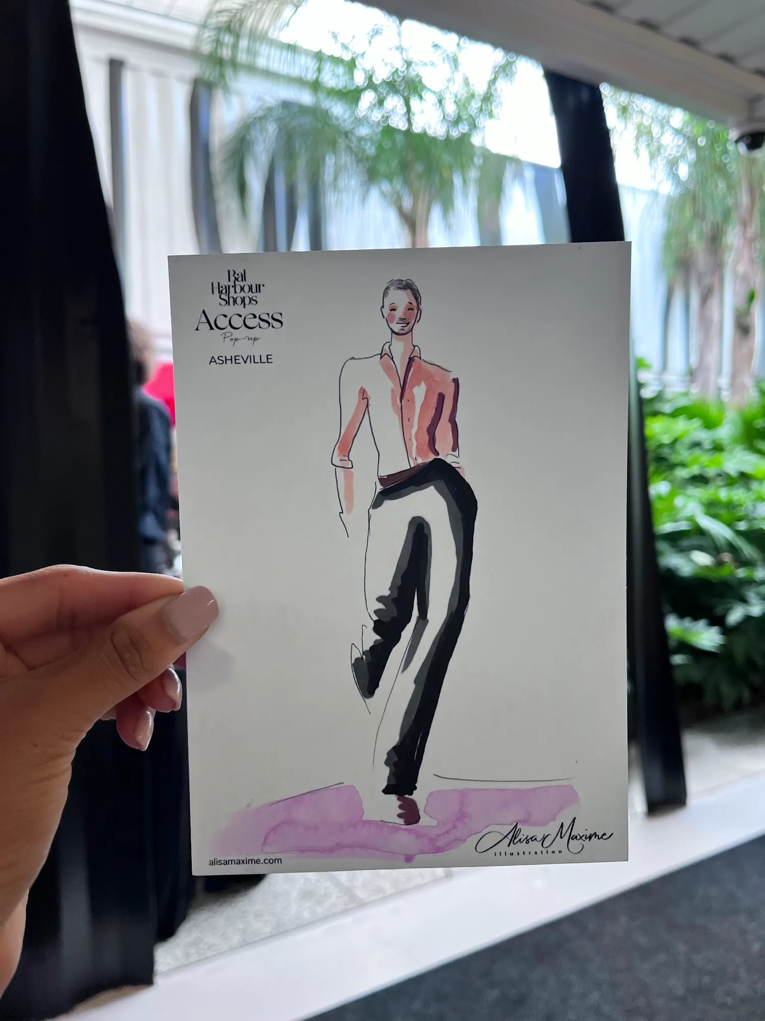 Live fashion sketch 14 from Chic Sketching Event at Tanger Outlets Asheville