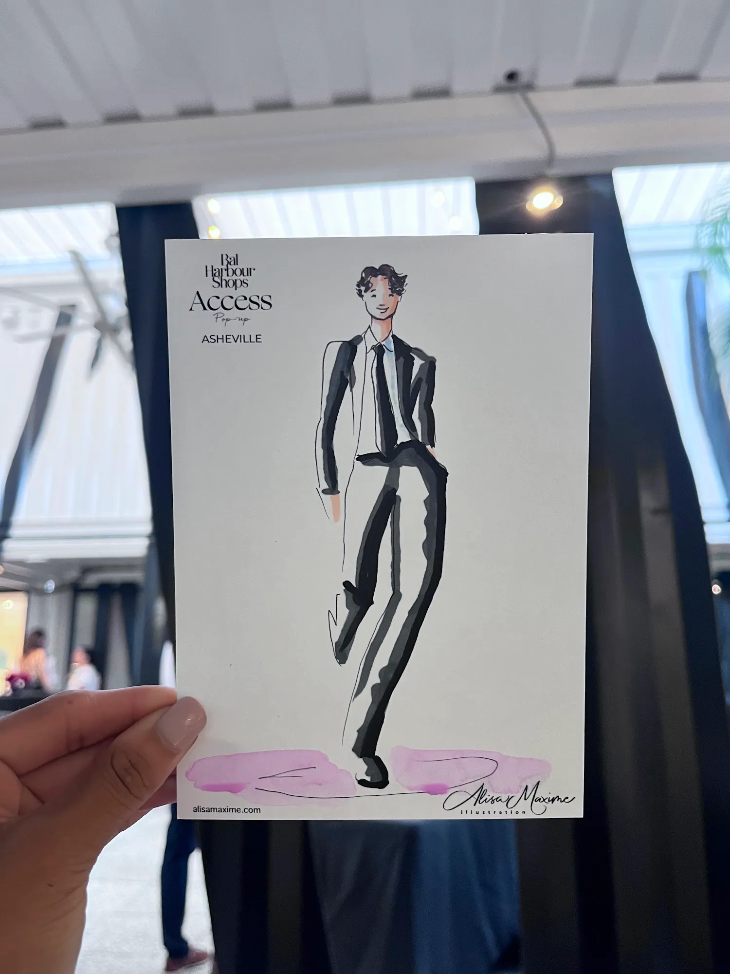 Live sketch from Chic Sketching Event at Tanger Outlets Asheville