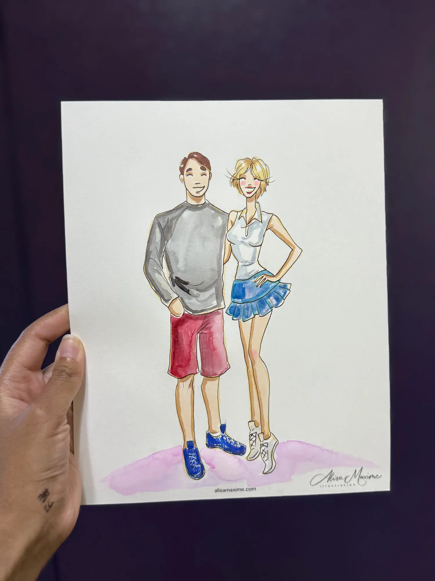 Live fashion sketch 5 from Pickleball Wedding Celebration at Lake Church, Arlington