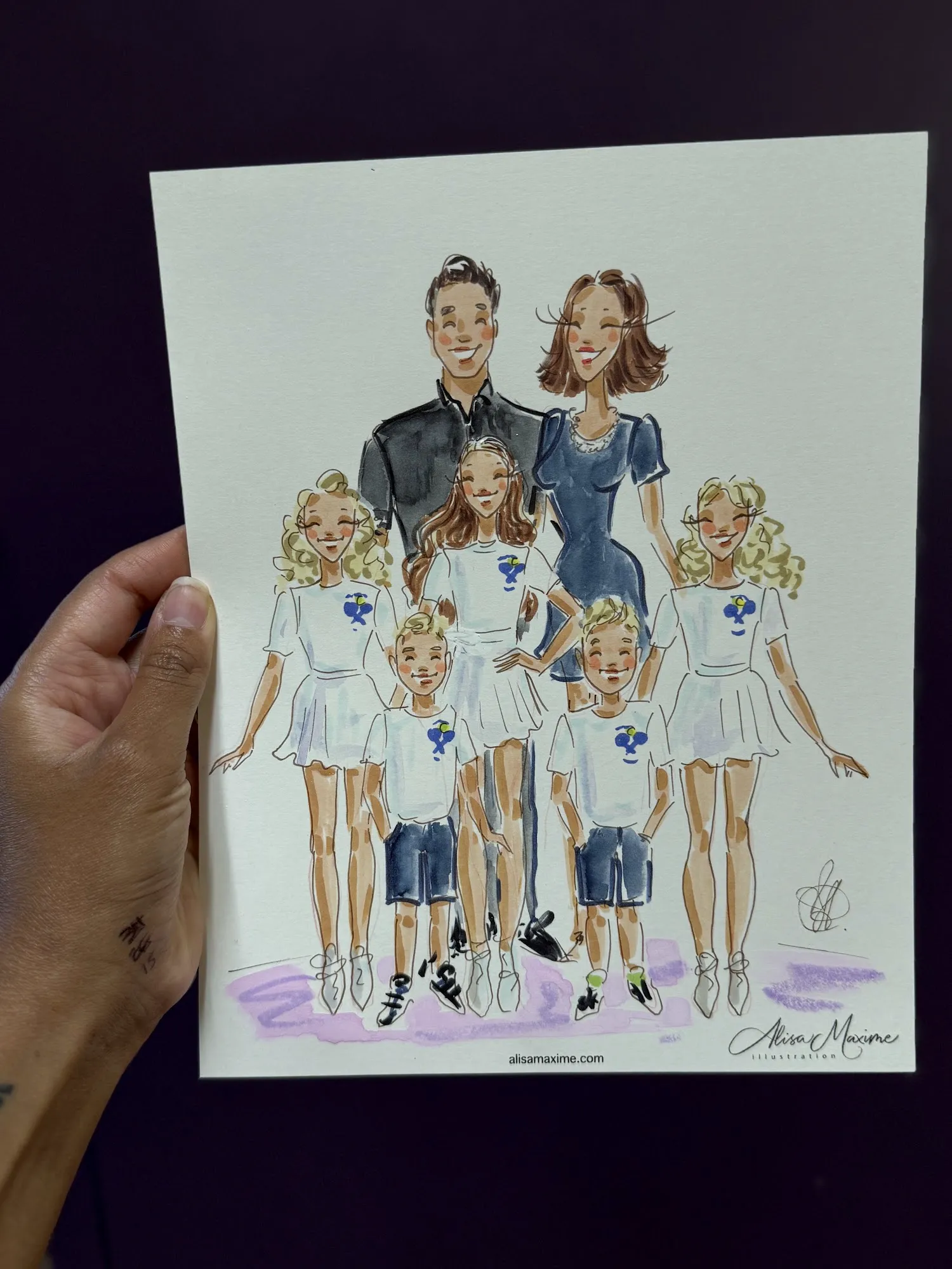 Live fashion sketch 15 from Pickleball Wedding Celebration at Lake Church, Arlington