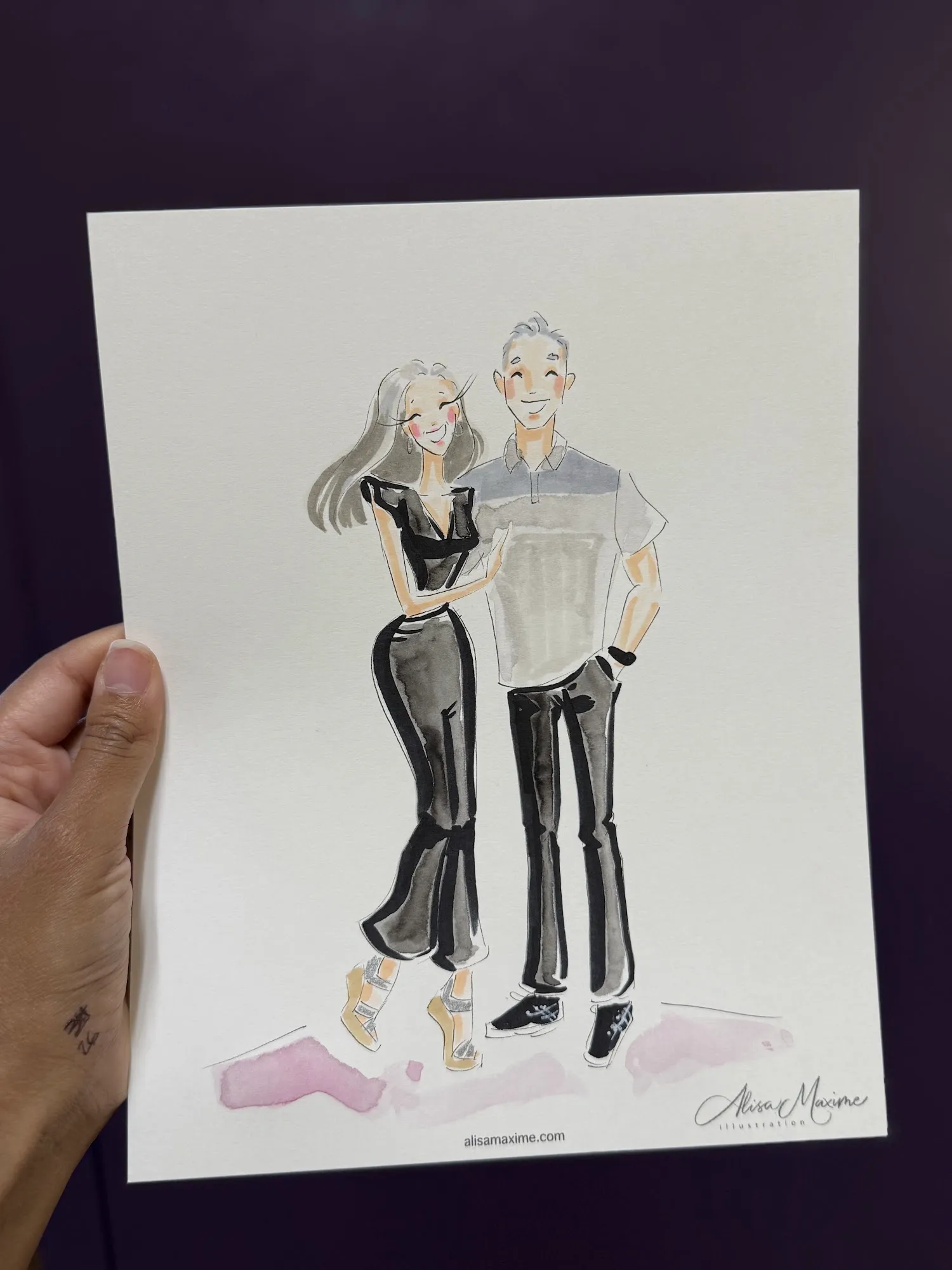 Live fashion sketch 8 from Pickleball Wedding Celebration at Lake Church, Arlington