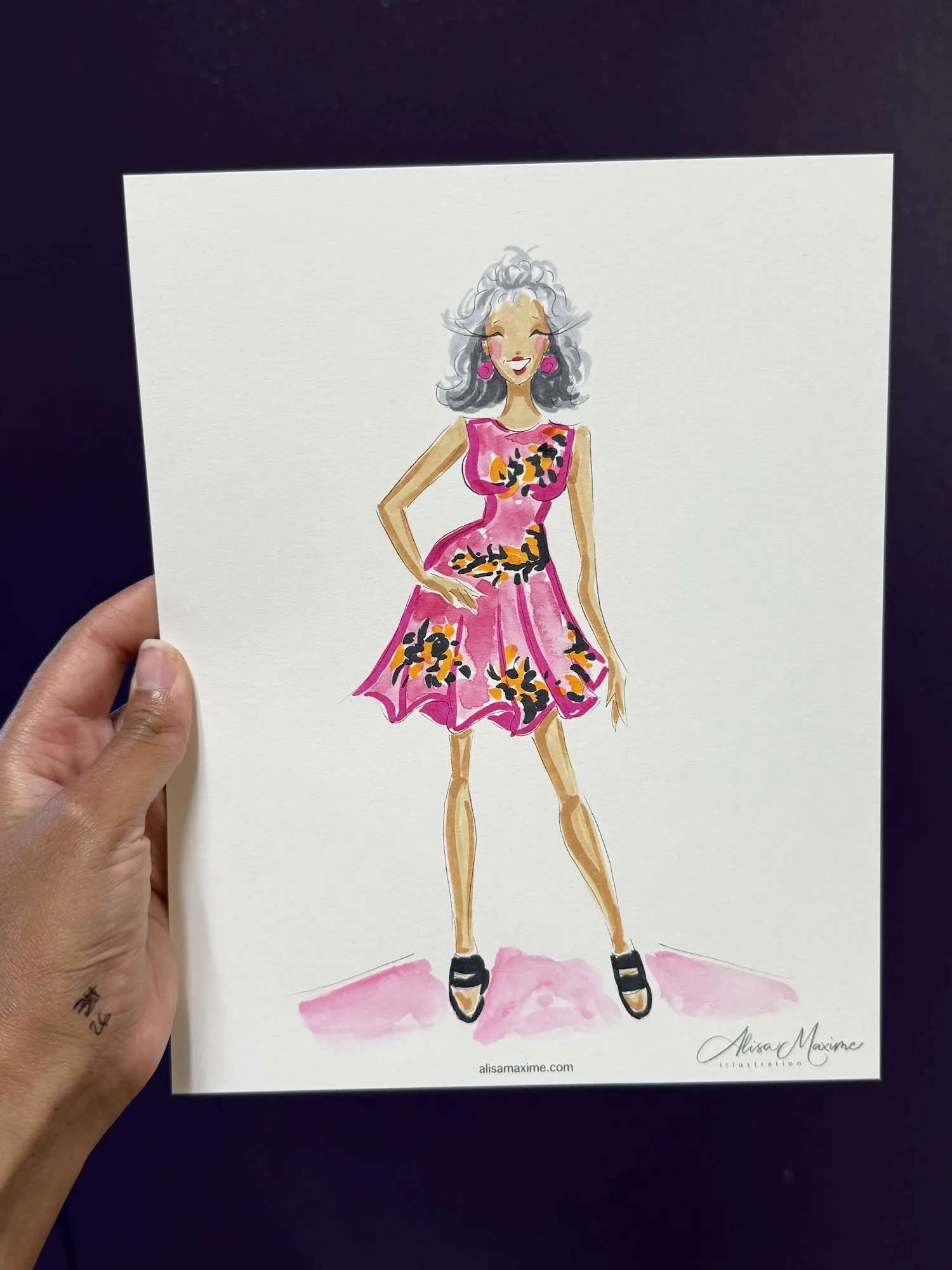 Live fashion sketch 13 from Pickleball Wedding Celebration at Lake Church, Arlington