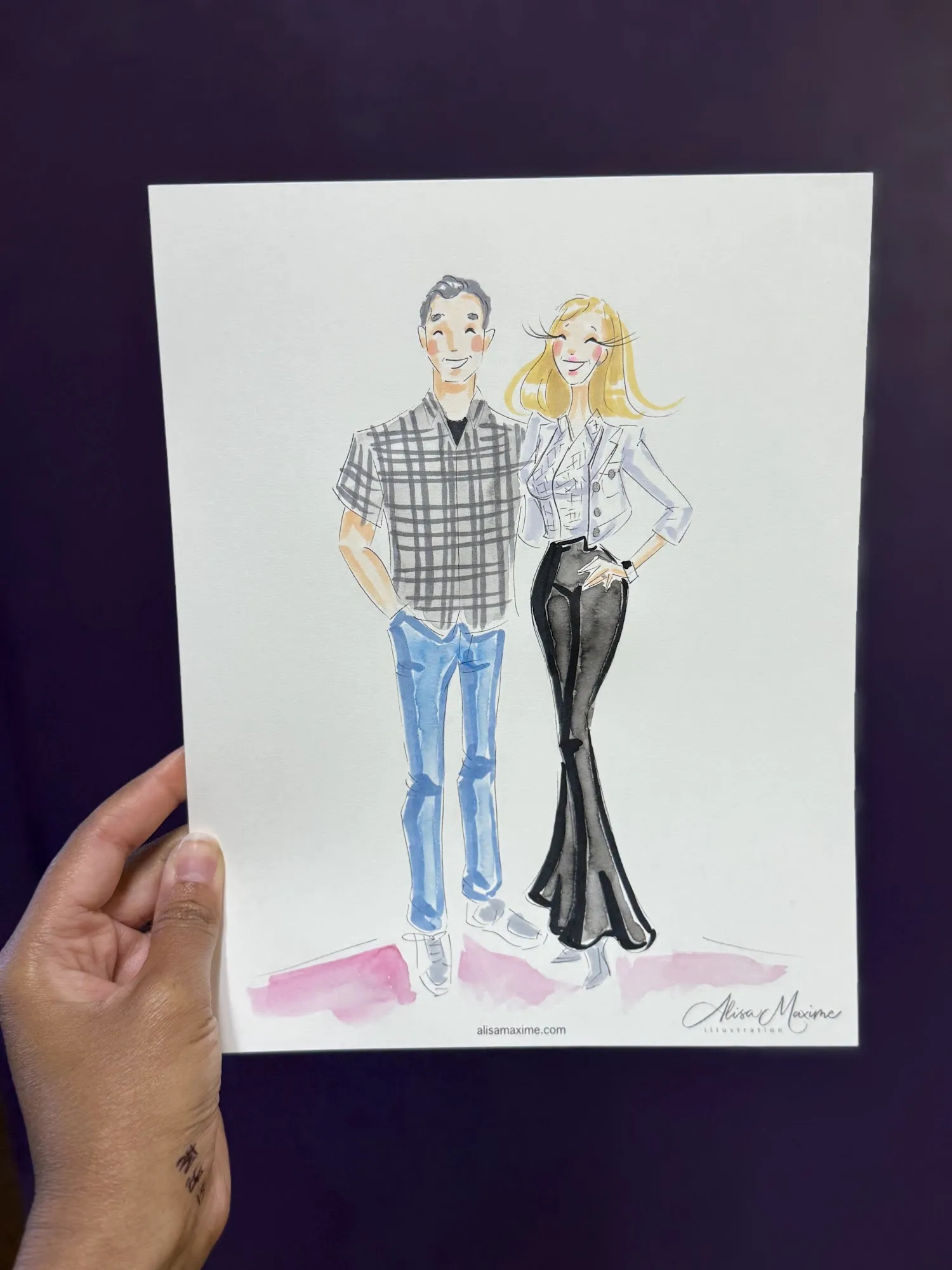 Live fashion sketch 16 from Pickleball Wedding Celebration at Lake Church, Arlington