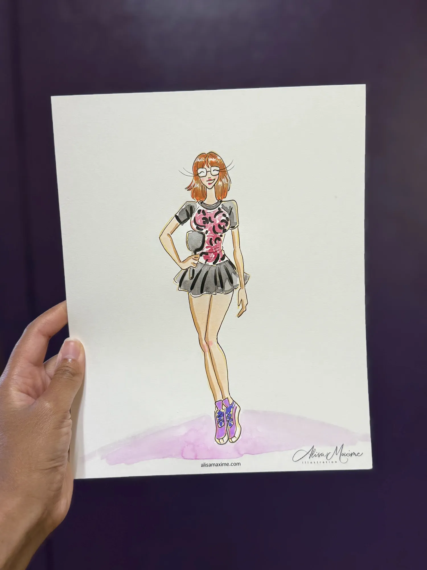 Live fashion sketch 3 from Pickleball Wedding Celebration at Lake Church, Arlington