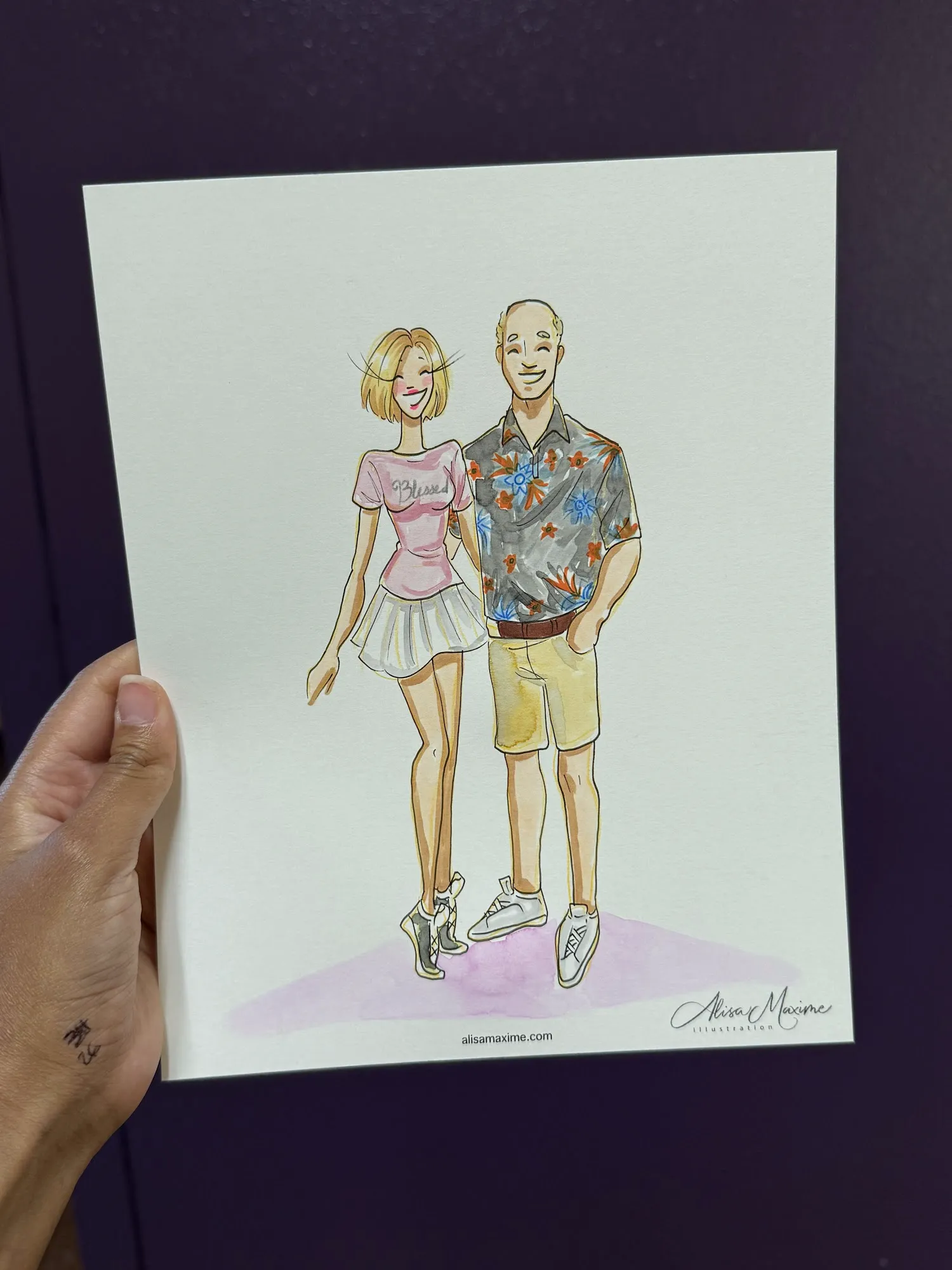 Live sketch from Pickleball Wedding Celebration at Lake Church, Arlington