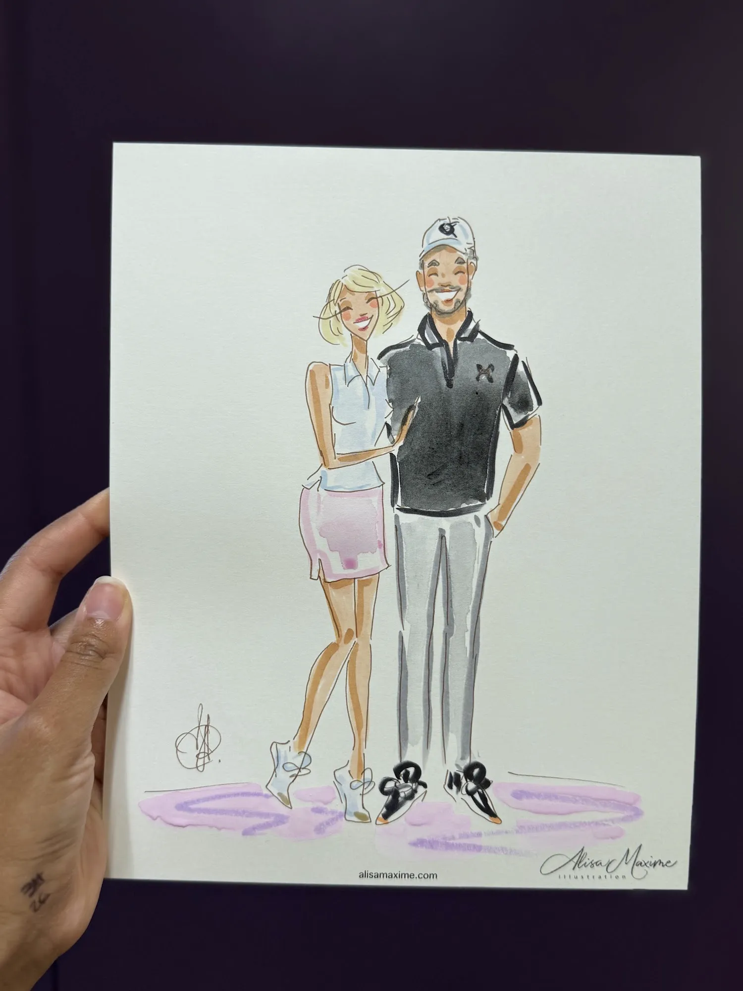 Live fashion sketch 9 from Pickleball Wedding Celebration at Lake Church, Arlington