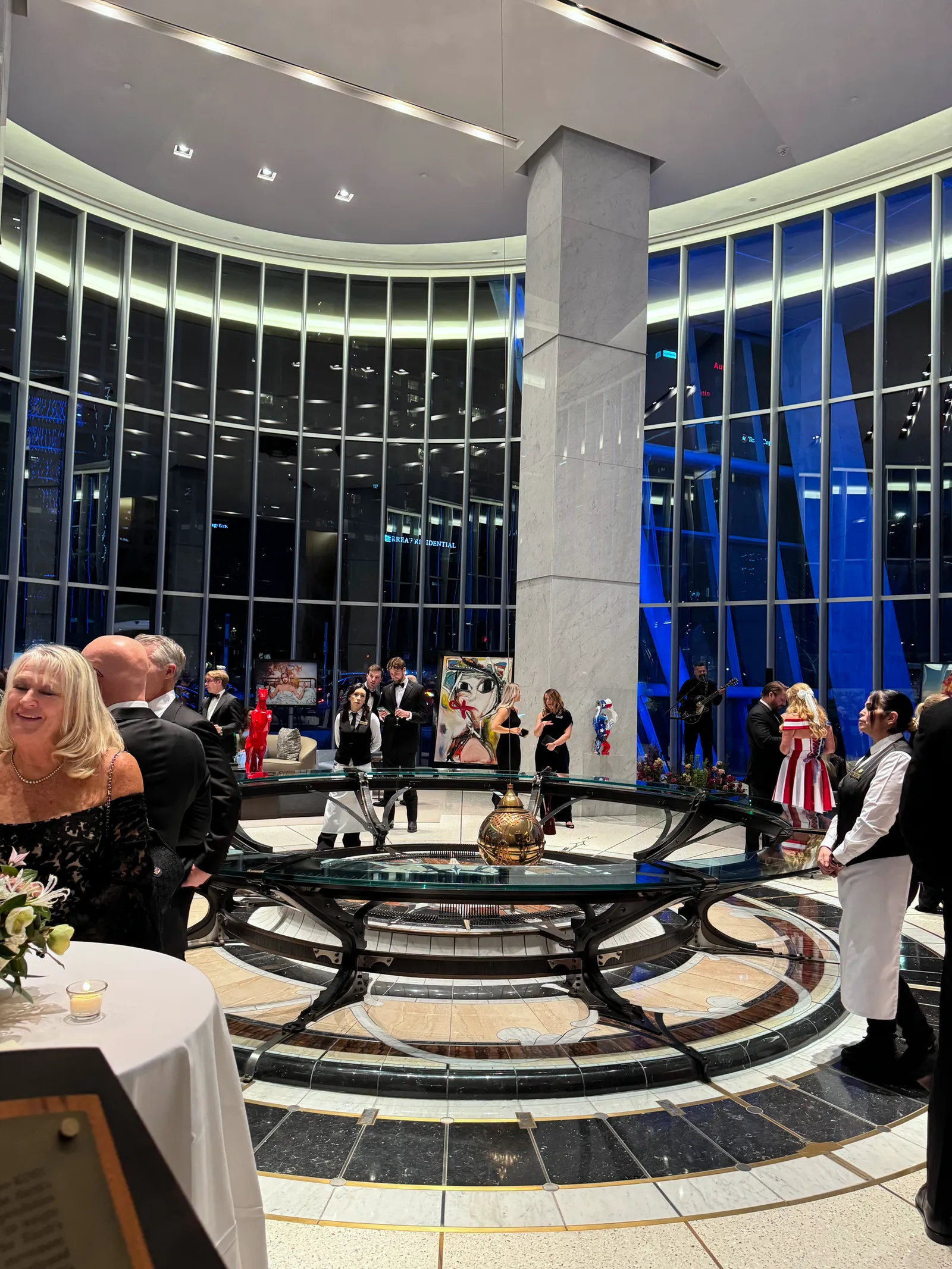 Our table at Dallas Petroleum Club