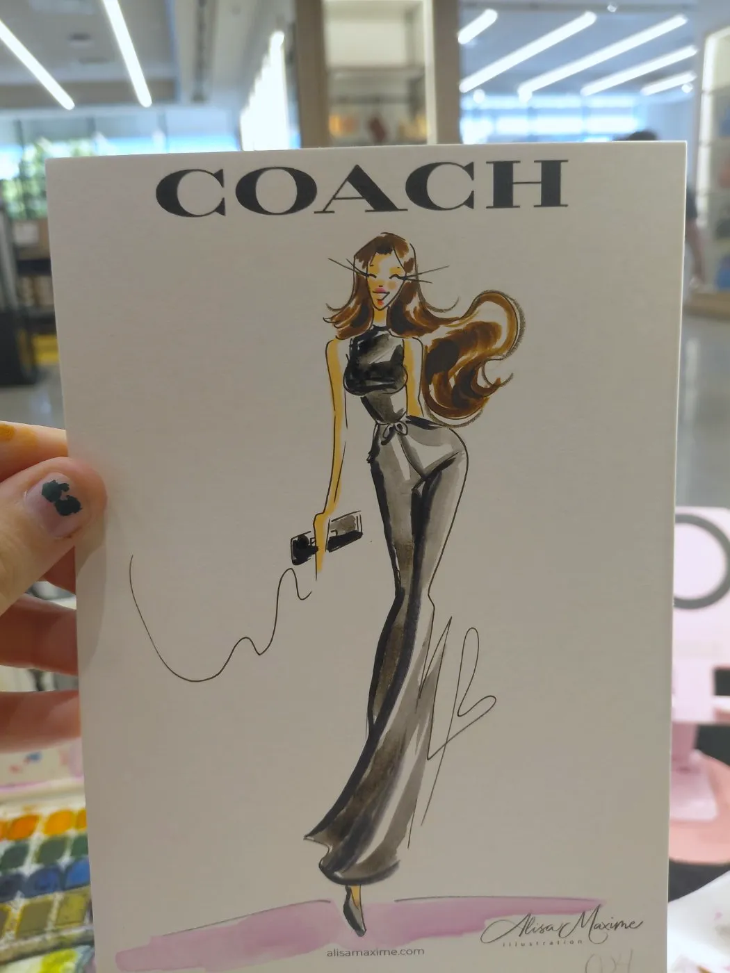 Live fashion sketch 4 from Coach Grand Opening at West End Center, Lubbock