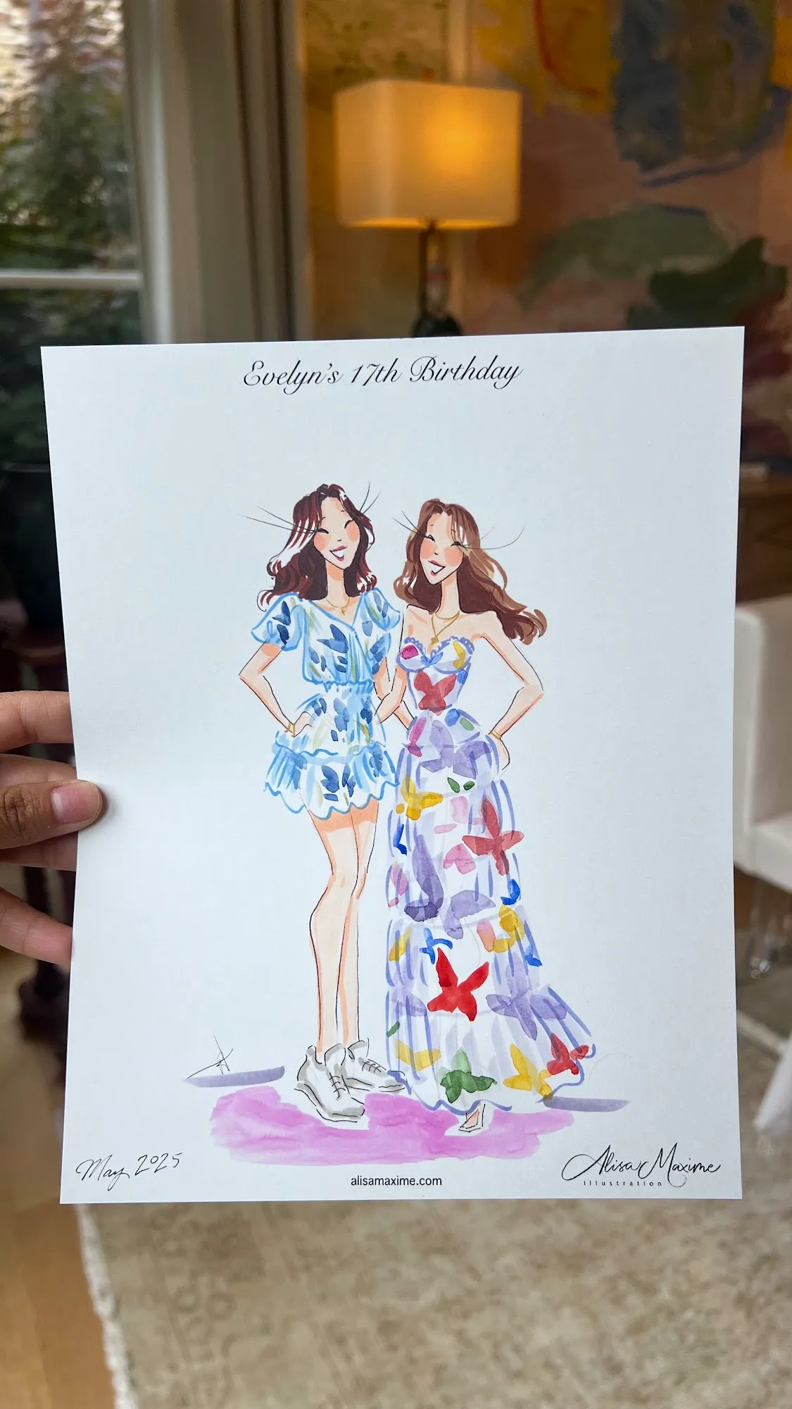 Live sketch from Birthday Brunch Celebration in Dallas