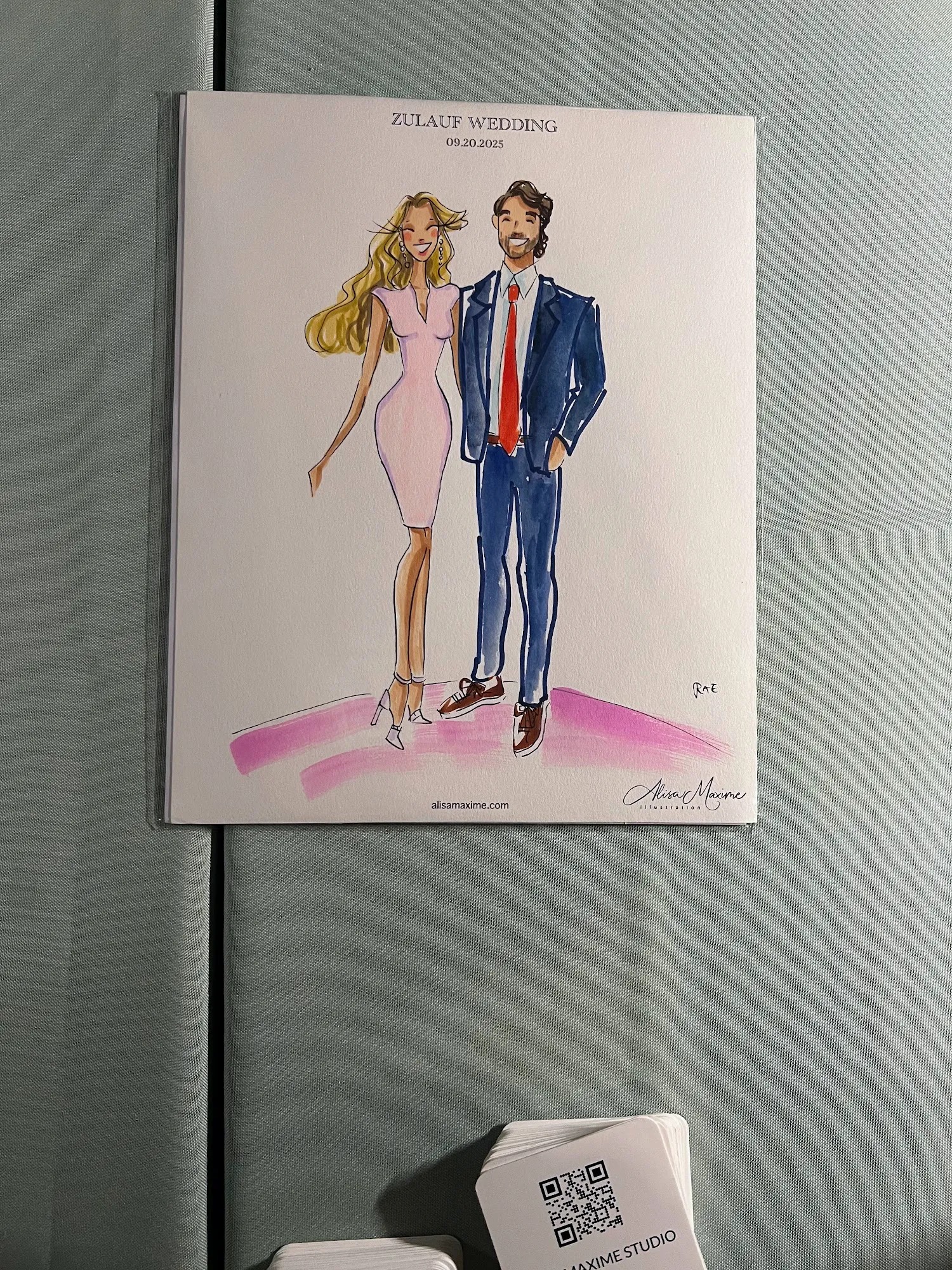 Live fashion sketch 2 from Elegant Wedding Celebration at Offshore Rooftop, Chicago