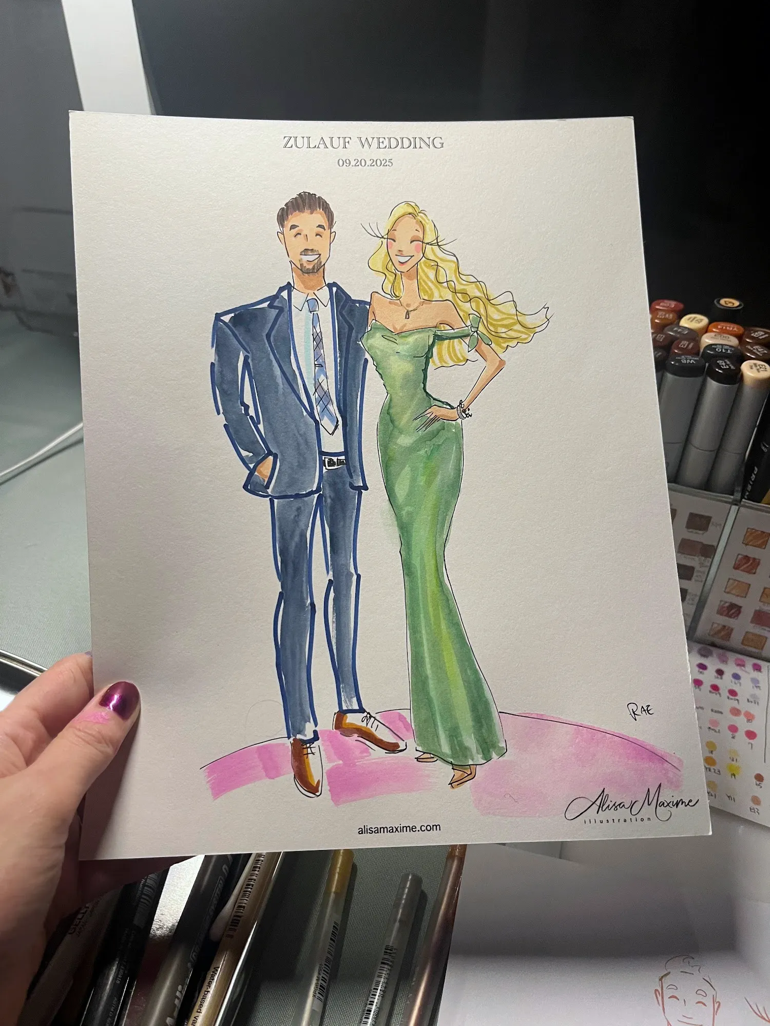 Live fashion sketch 13 from Elegant Wedding Celebration at Offshore Rooftop, Chicago