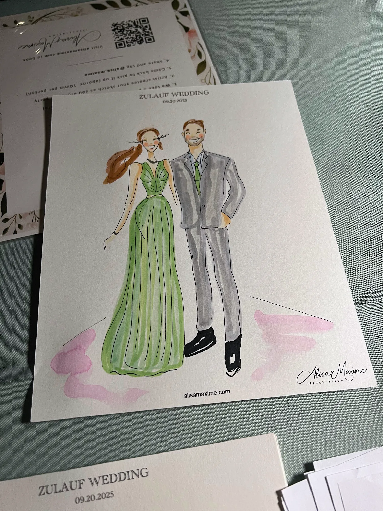 Live fashion sketch 7 from Elegant Wedding Celebration at Offshore Rooftop, Chicago