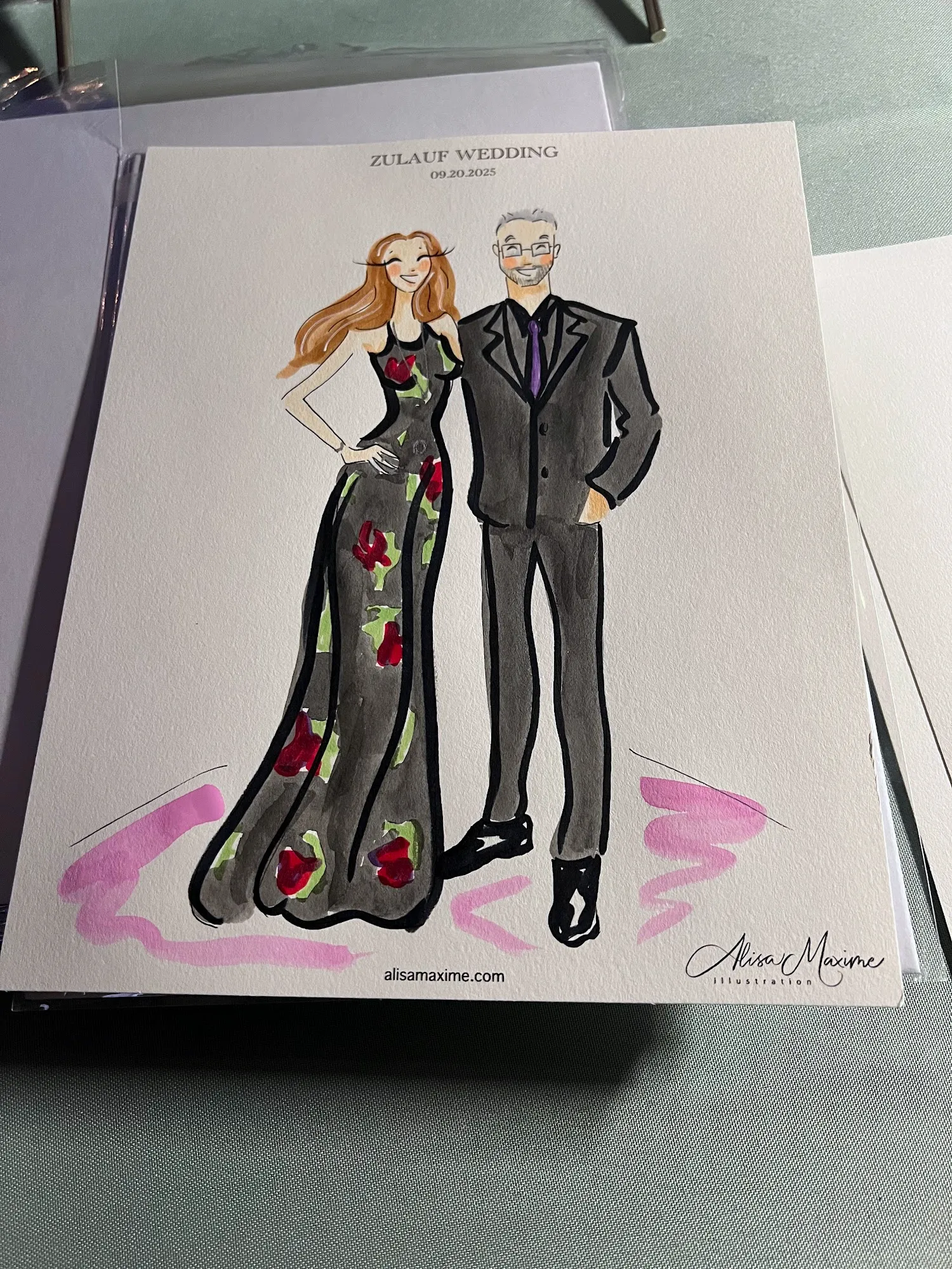 Live fashion sketch 5 from Elegant Wedding Celebration at Offshore Rooftop, Chicago