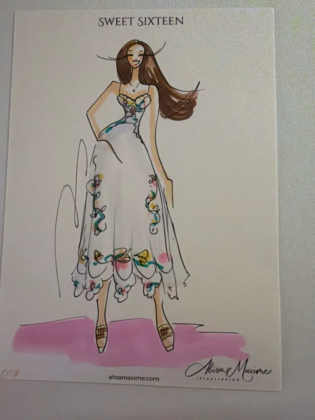 Live fashion sketch 8 from Birthday Celebration at the Bayou Club, Houston
