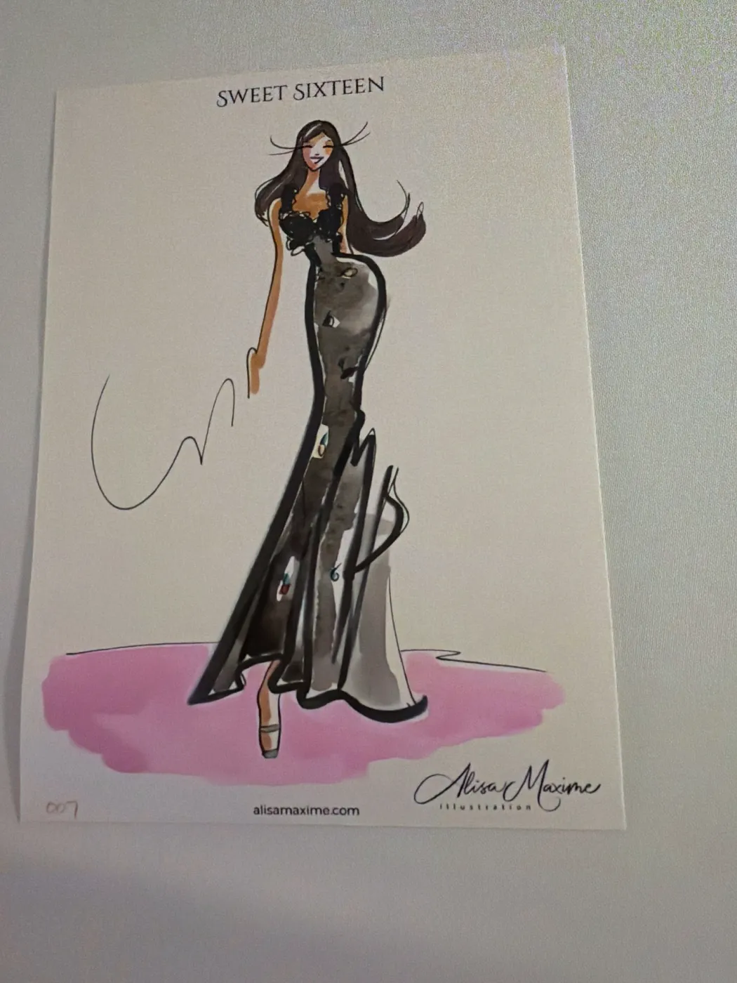Live fashion sketch 7 from Birthday Celebration at the Bayou Club, Houston