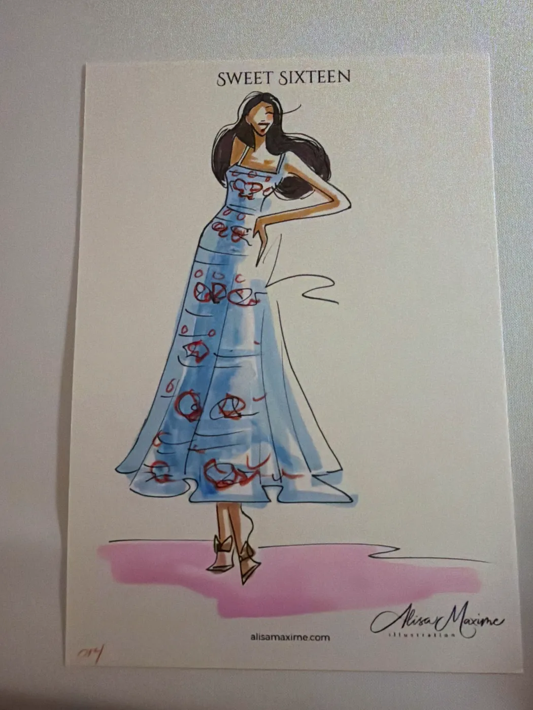 Live fashion sketch 14 from Birthday Celebration at the Bayou Club, Houston