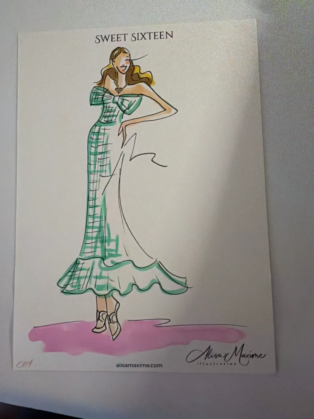 Live fashion sketch 4 from Birthday Celebration at the Bayou Club, Houston