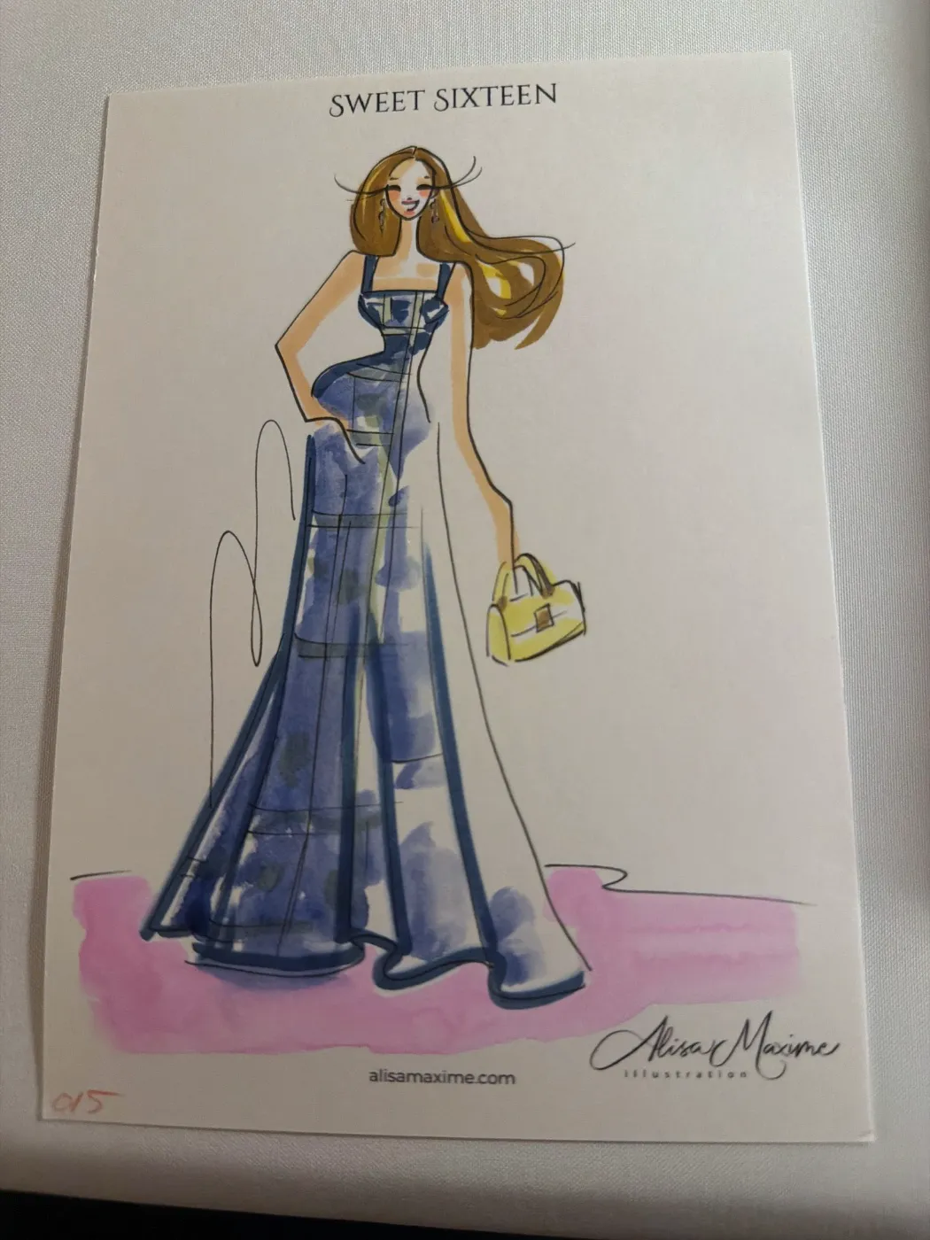 Live fashion sketch 15 from Birthday Celebration at the Bayou Club, Houston