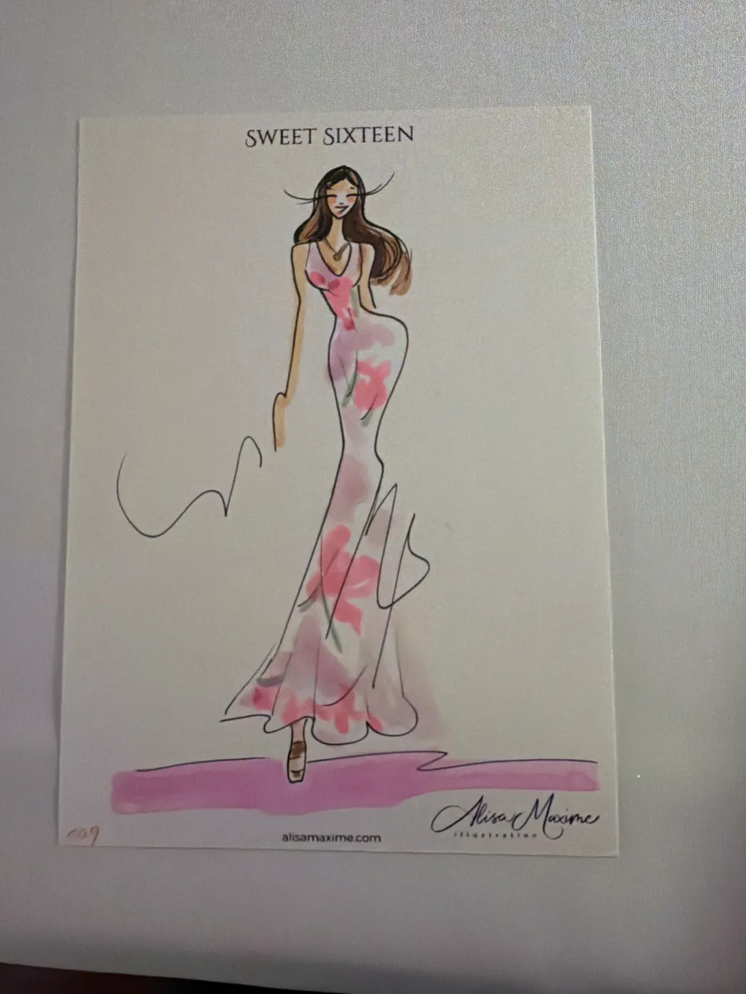 Live fashion sketch 9 from Birthday Celebration at the Bayou Club, Houston