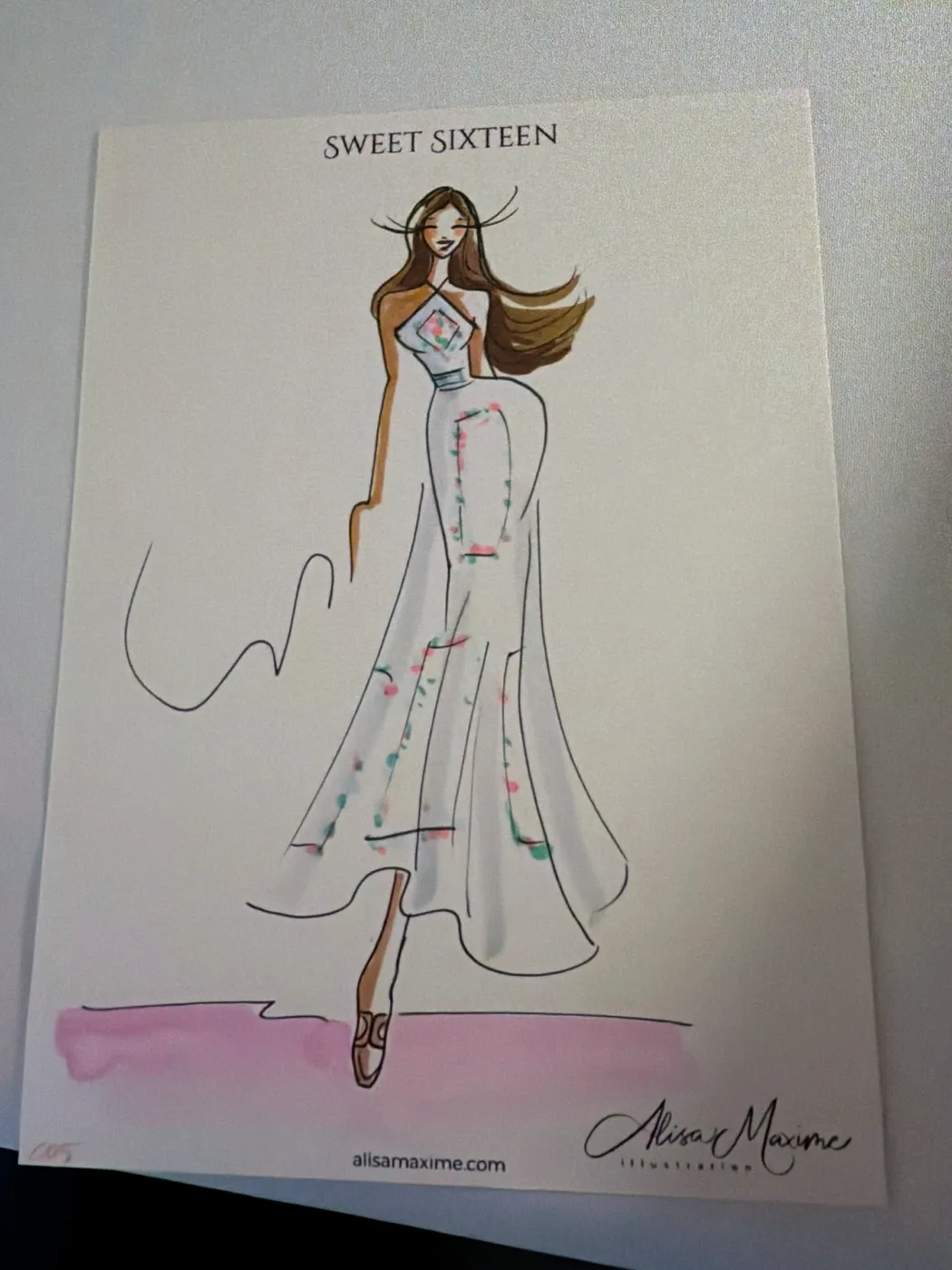 Live fashion sketch 5 from Birthday Celebration at the Bayou Club, Houston