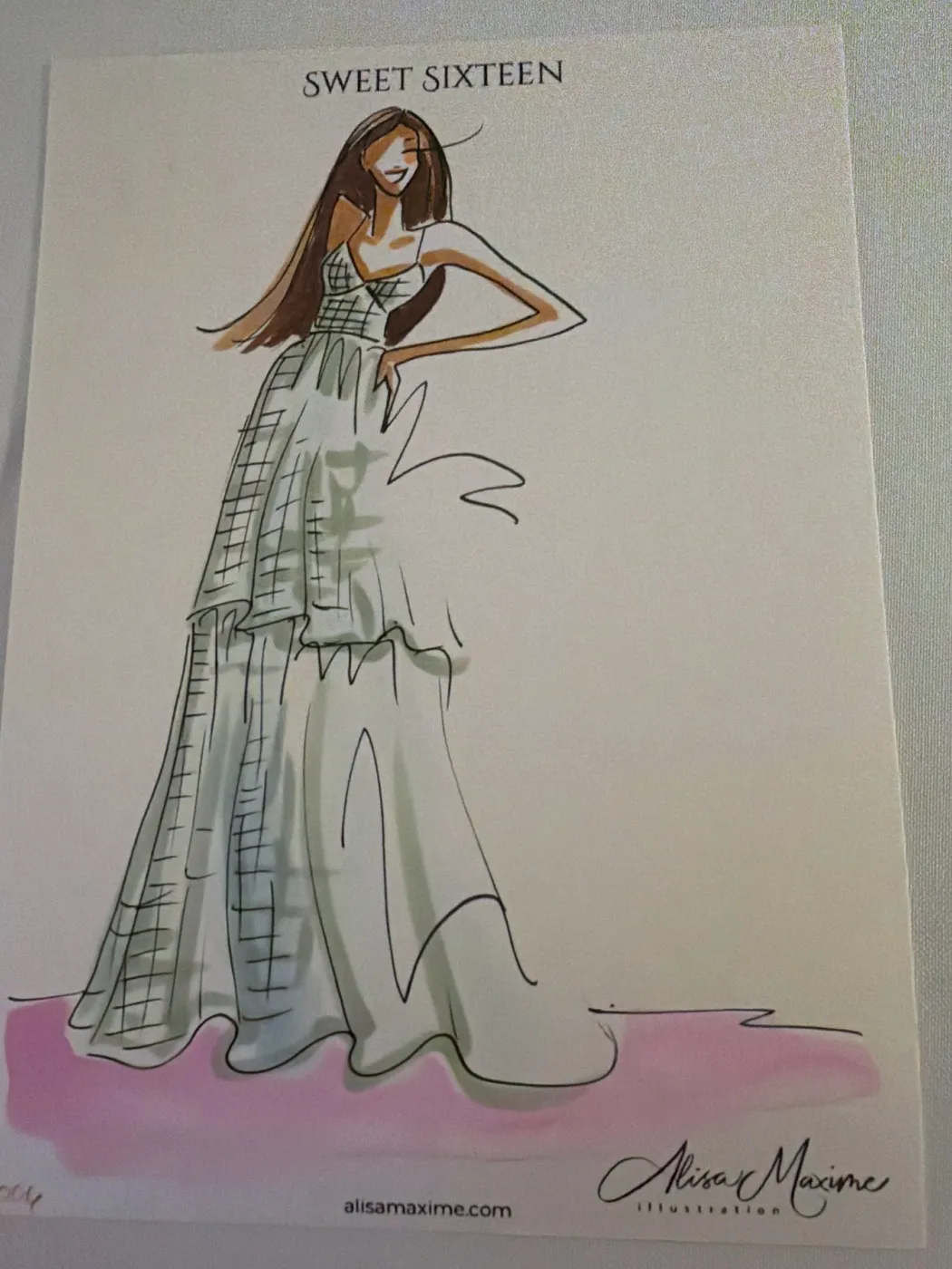 Live fashion sketch 6 from Birthday Celebration at the Bayou Club, Houston