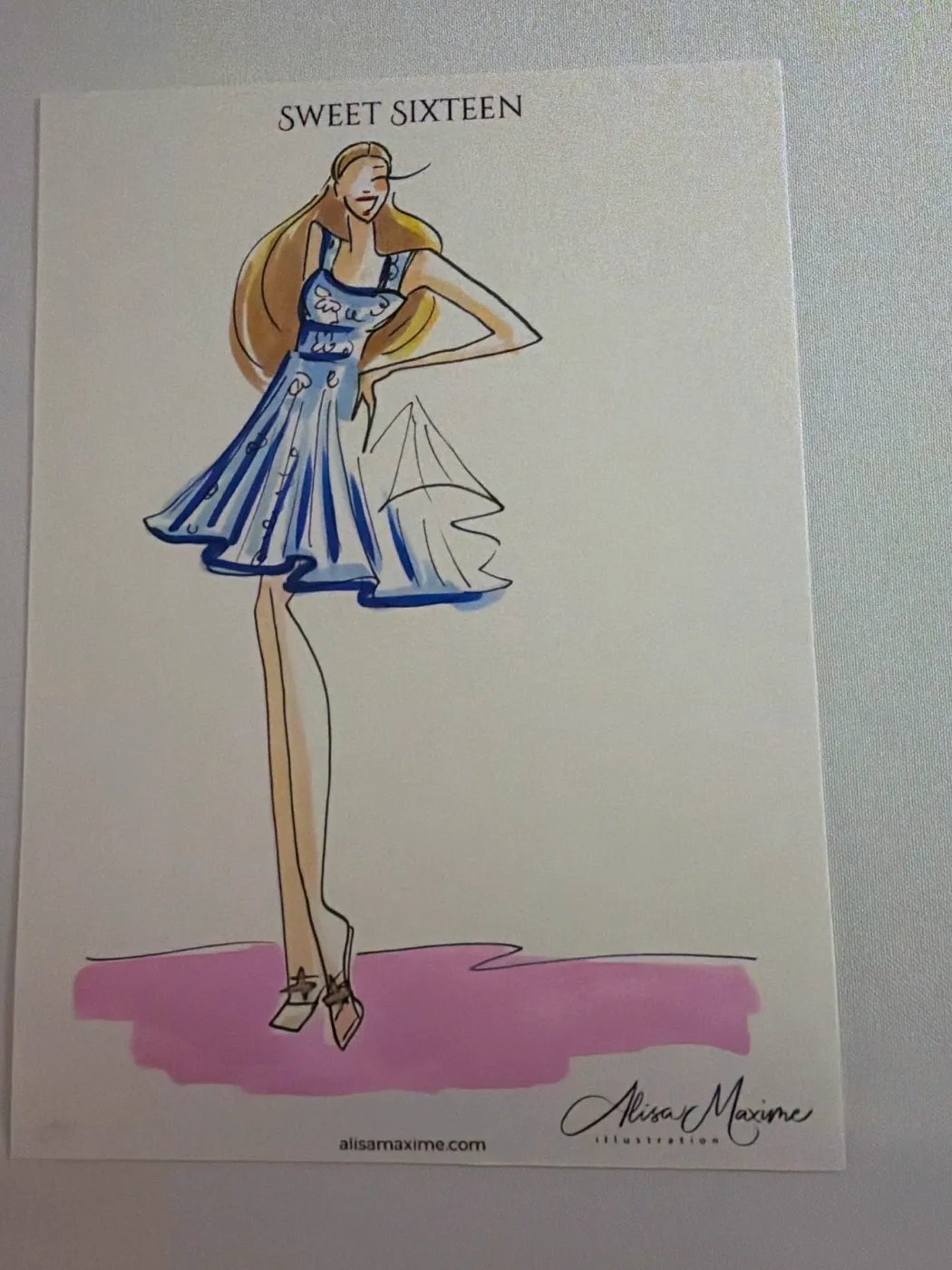 Live fashion sketch 11 from Birthday Celebration at the Bayou Club, Houston