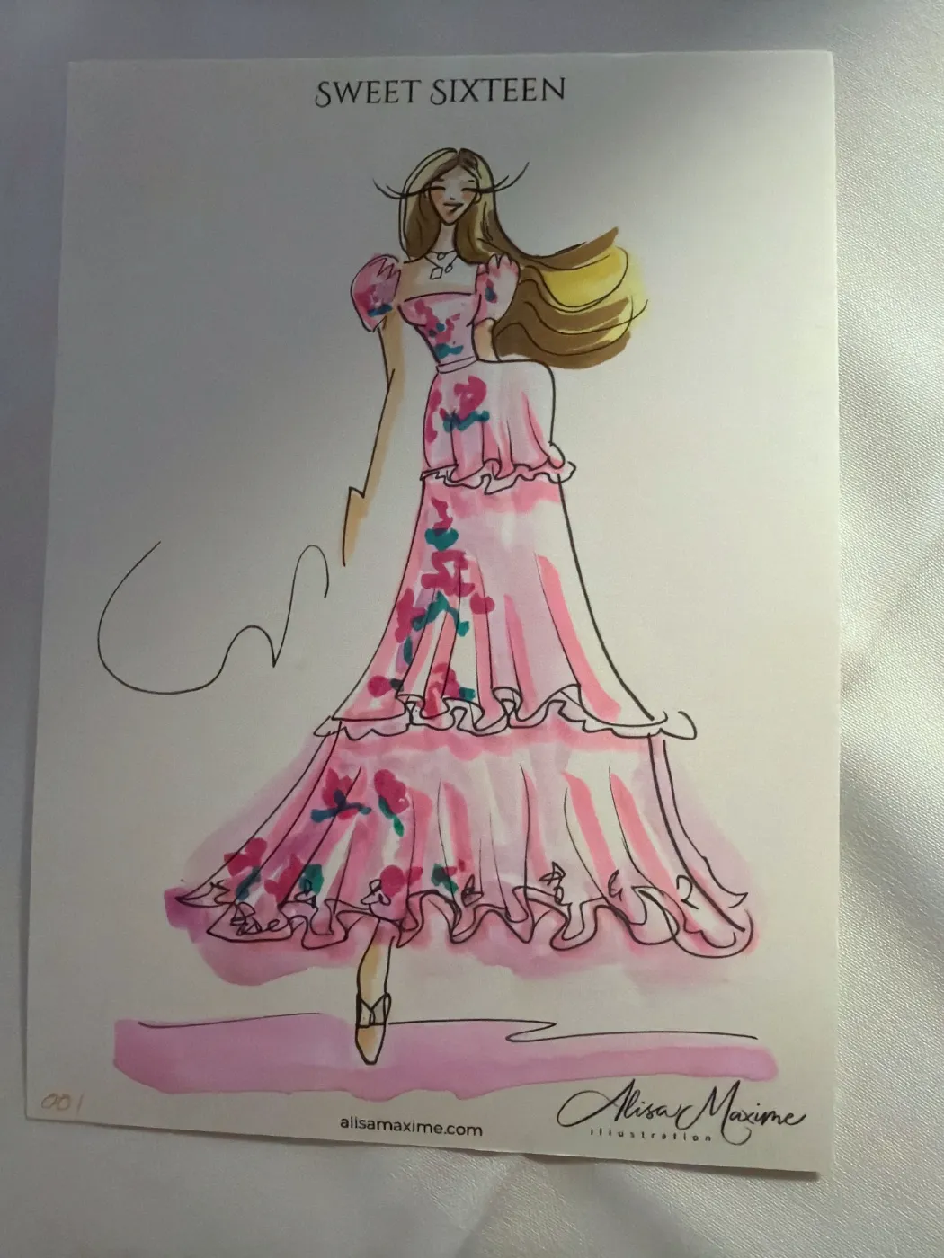Live sketch from Birthday Celebration at the Bayou Club, Houston