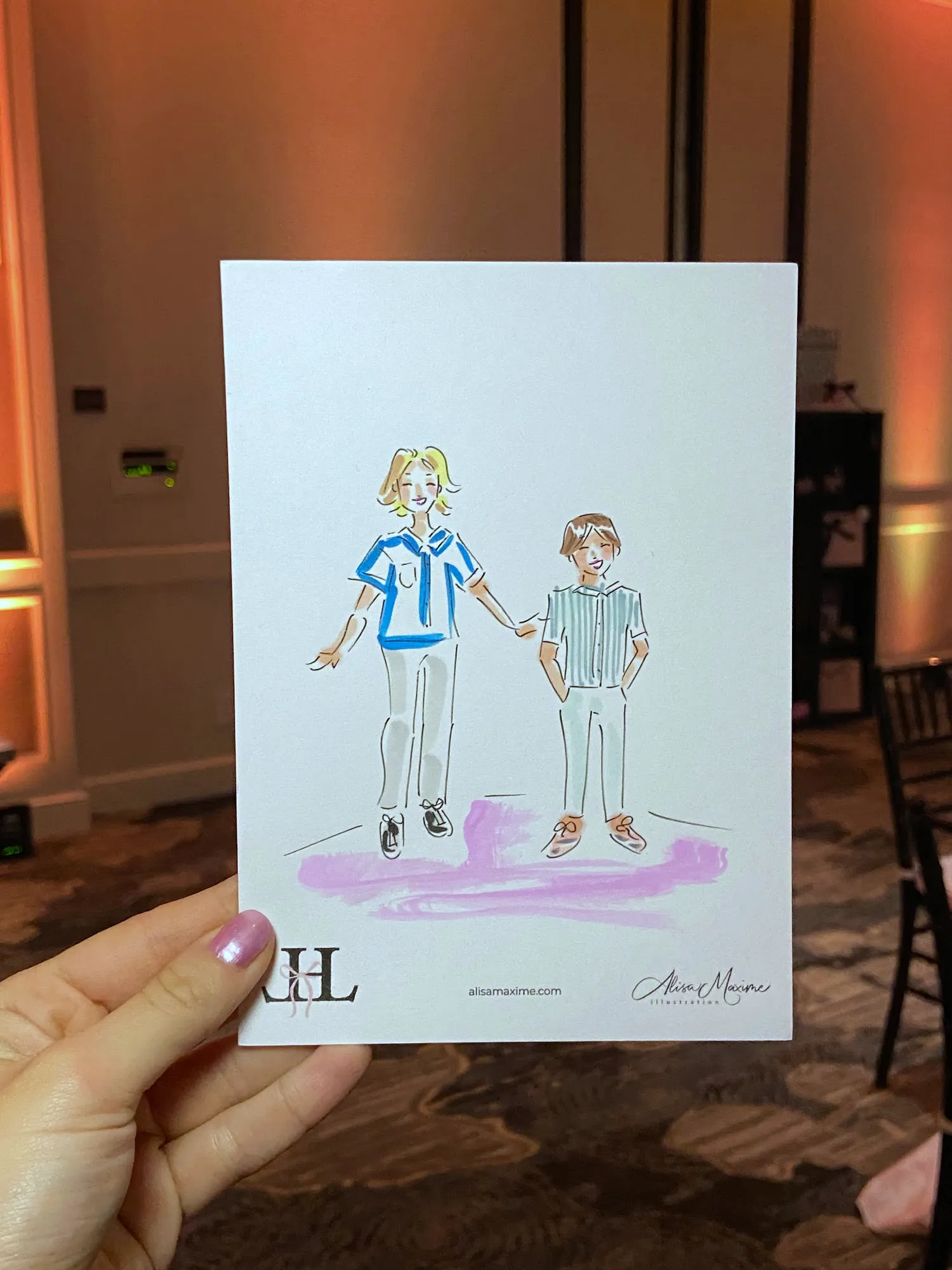 Live fashion sketch 2 from Bat Mitzvah at Hilton San Diego/Del Mar