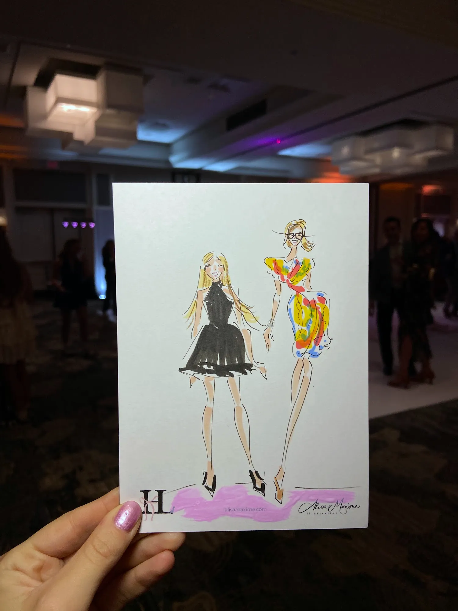 Live fashion sketch 10 from Bat Mitzvah at Hilton San Diego/Del Mar