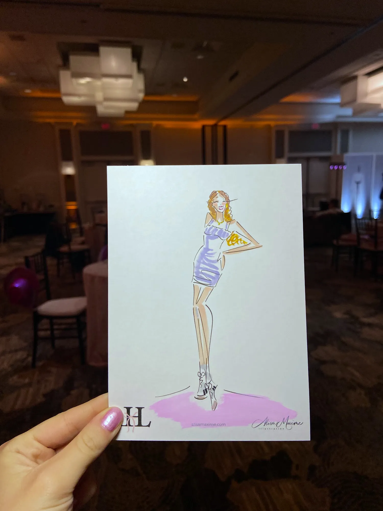 Live fashion sketch 15 from Bat Mitzvah at Hilton San Diego/Del Mar