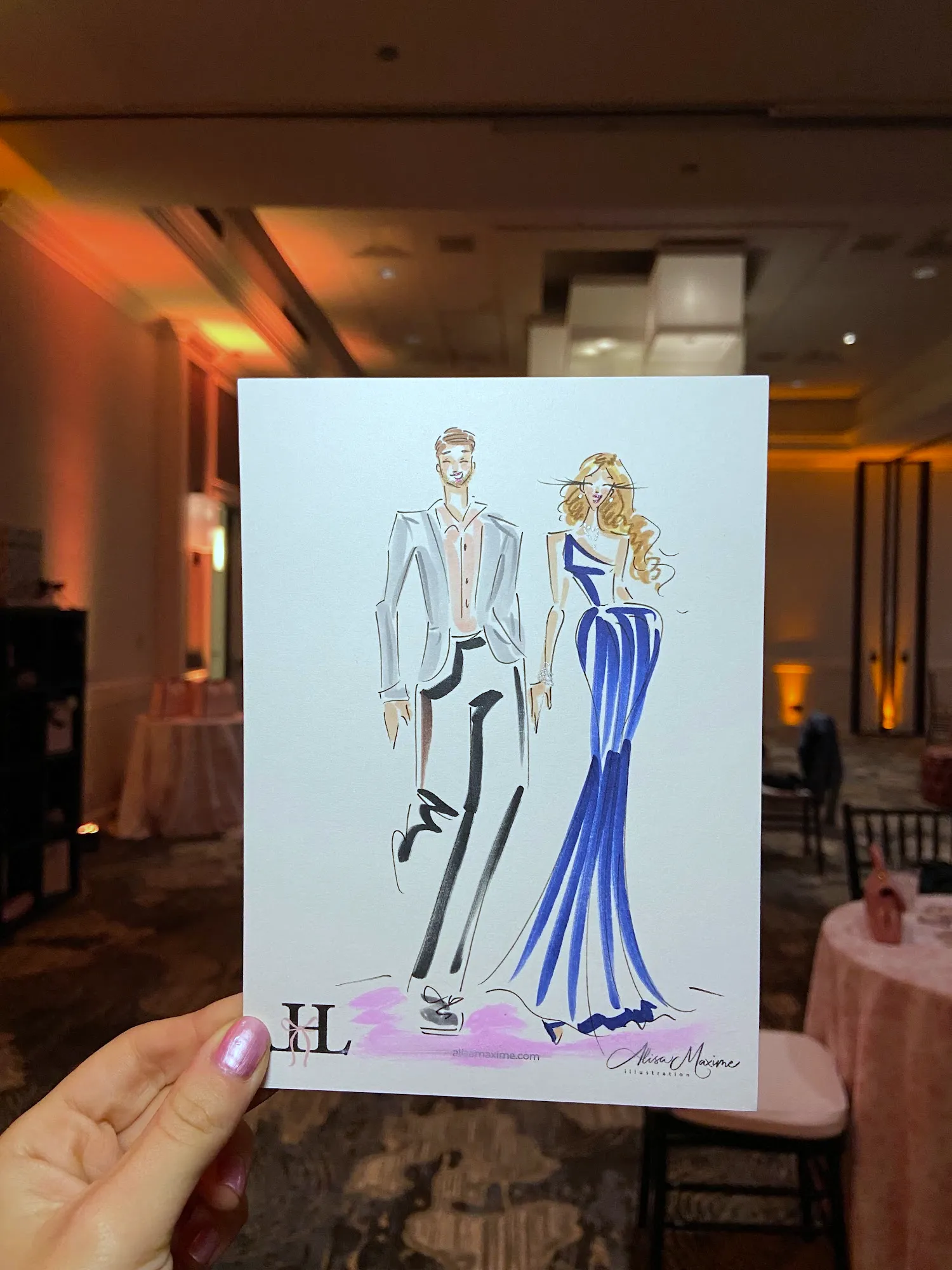 Live fashion sketch 5 from Bat Mitzvah at Hilton San Diego/Del Mar
